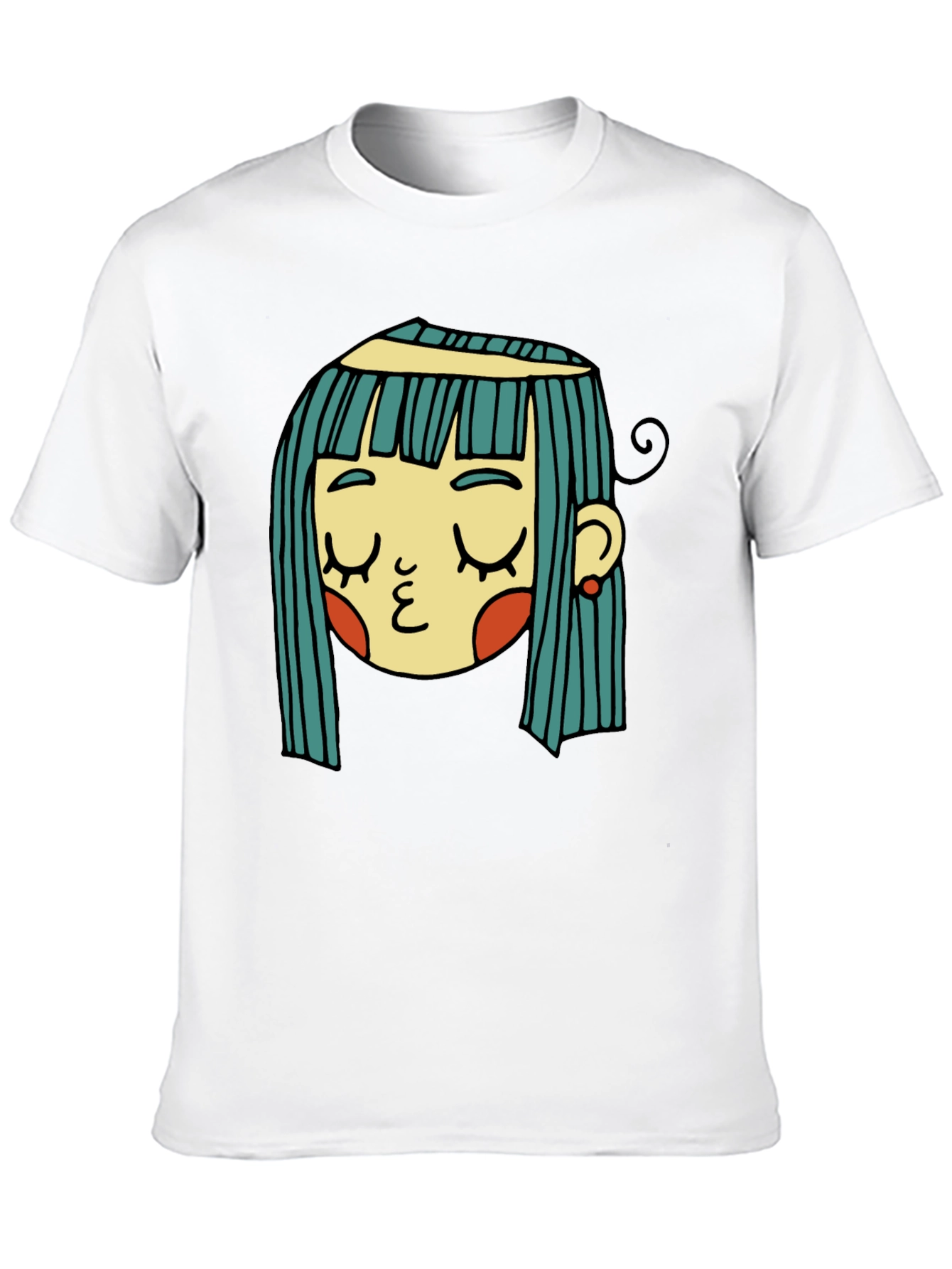 Black Whimsical Girl Graphic Tee - Unique Style view 10