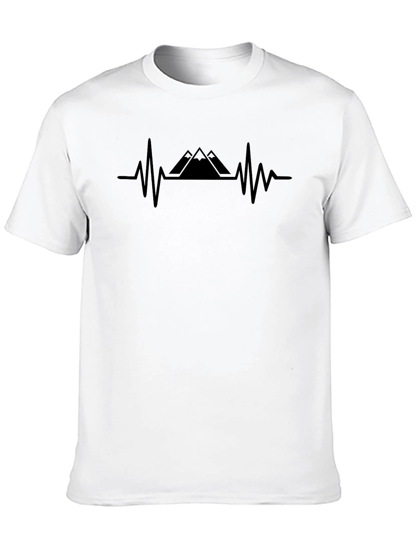 Black Mountain Heartbeat Graphic Tee - Black Casual Shirt view 10
