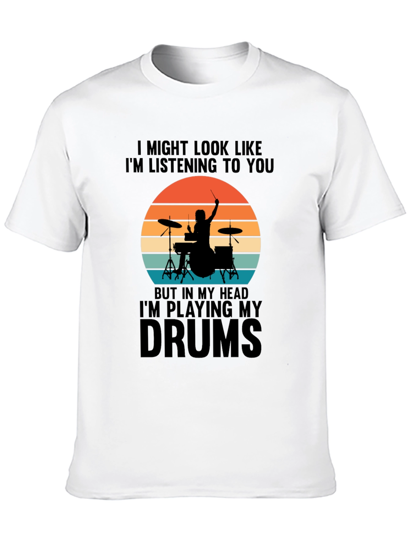 Black Drummer Graphic Tee - "I'm Playing My Drums" view 10