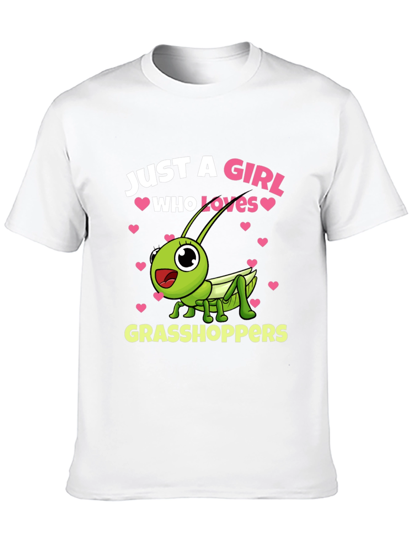 Black Just a Girl Who Loves Grasshoppers T-Shirt view 10