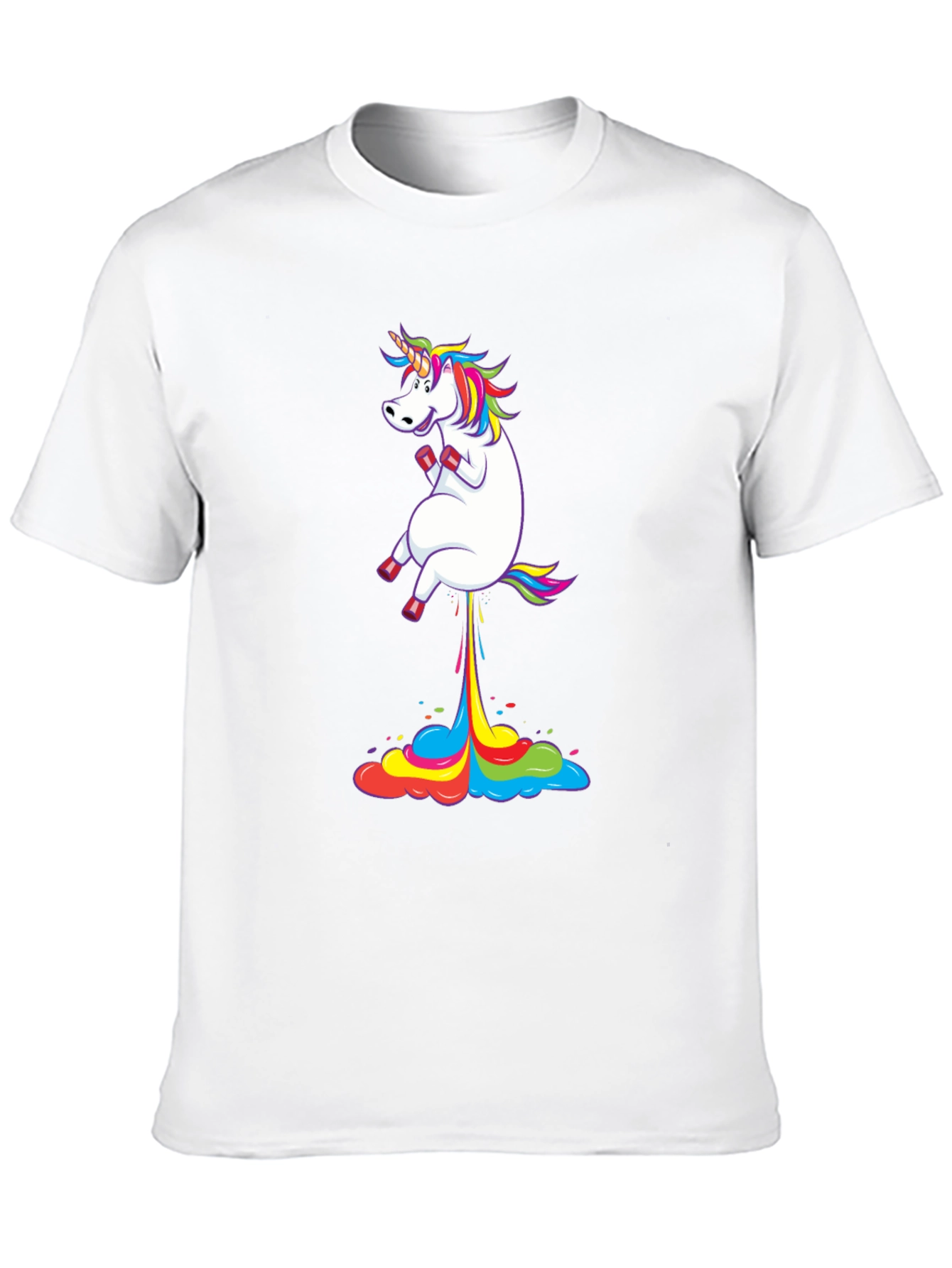 Black Unicorn Rainbow Fart T-Shirt Funny Novelty Tee view 10