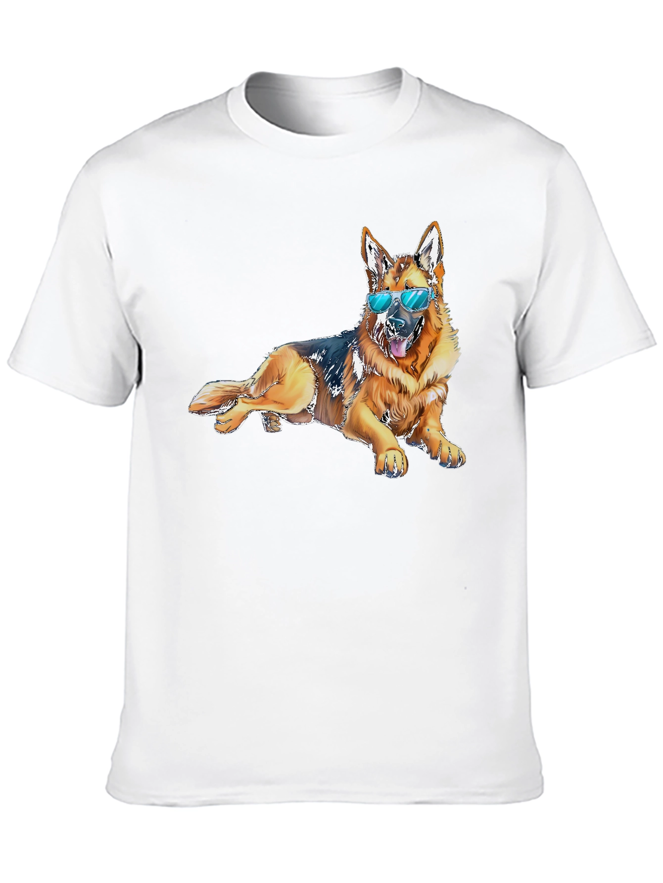Black Cool Dog T-Shirt - Relaxed German Shepherd view 10