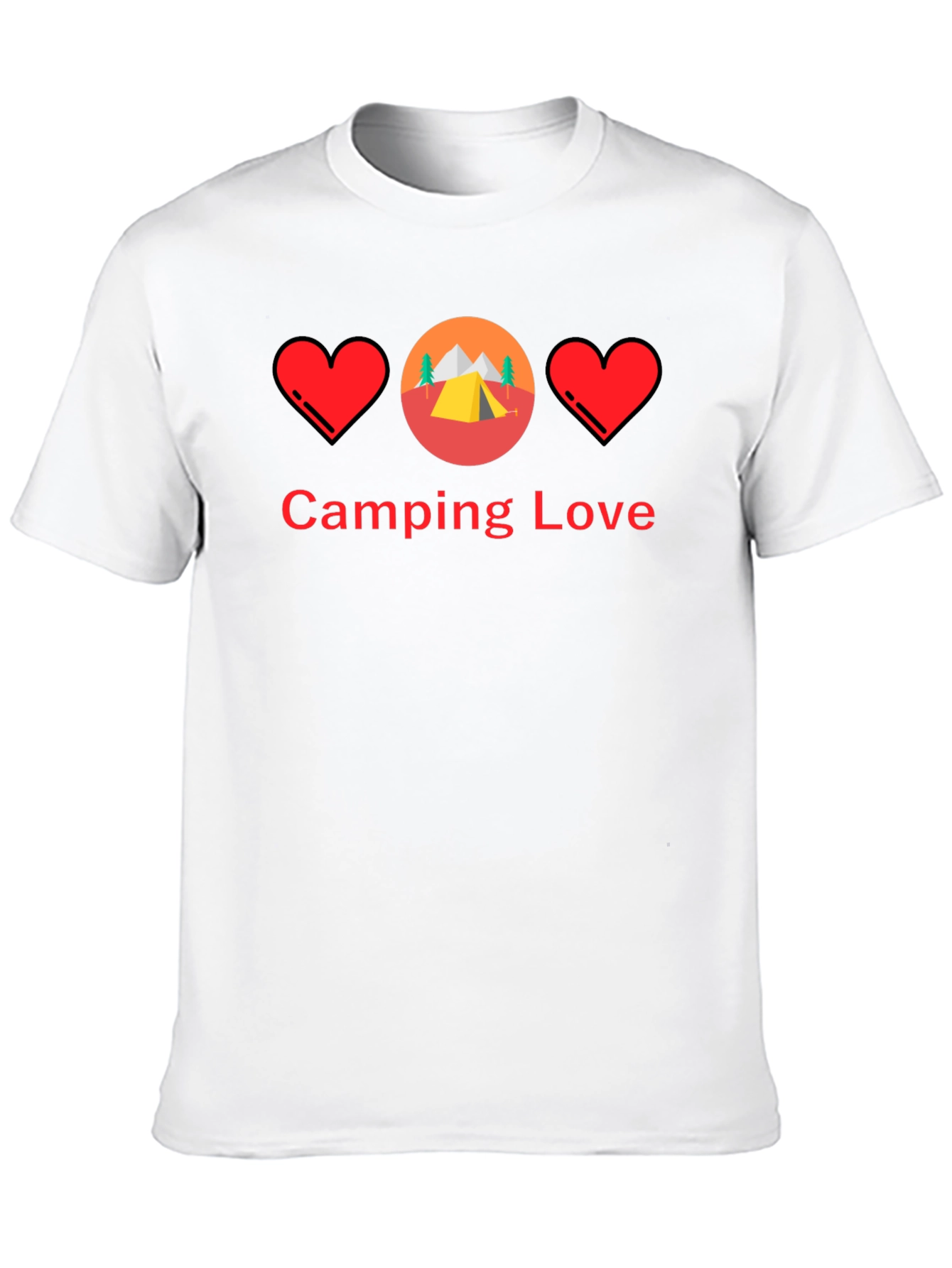 Black Camping Love Graphic Tee - Black Unisex Shirt view 10