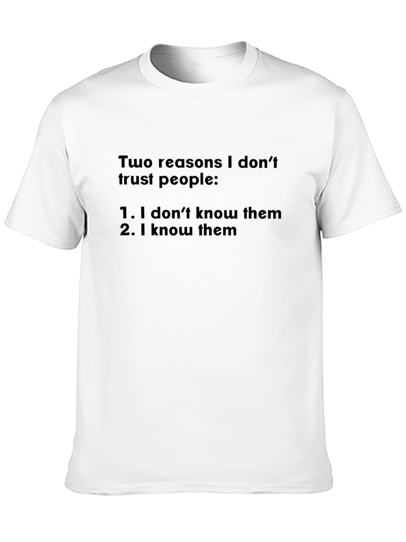 Black Funny Sarcastic Trust Issues T-Shirt view 10