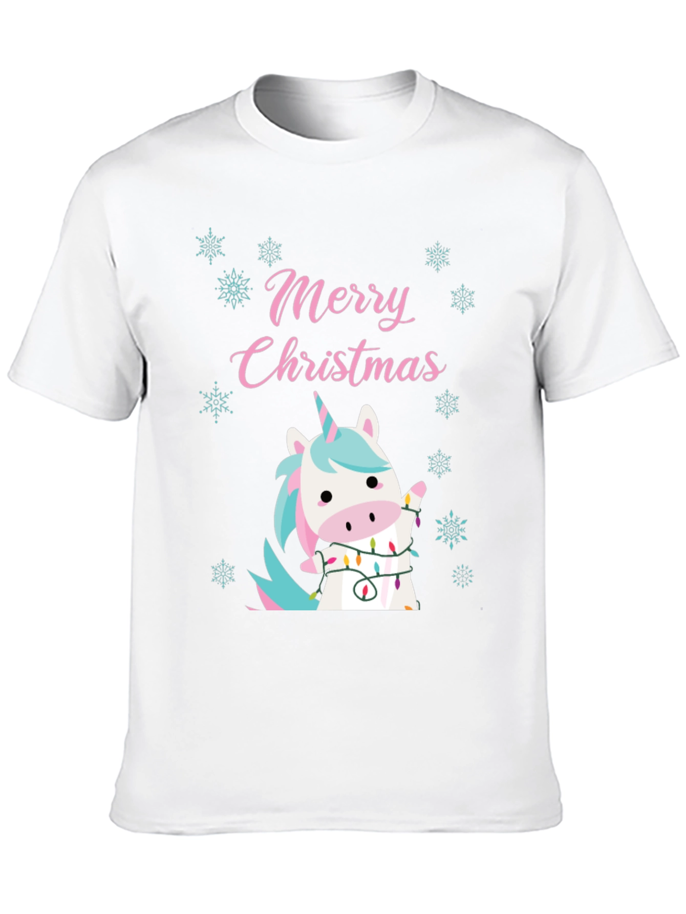 Black Merry Christmas Unicorn Tee view 10