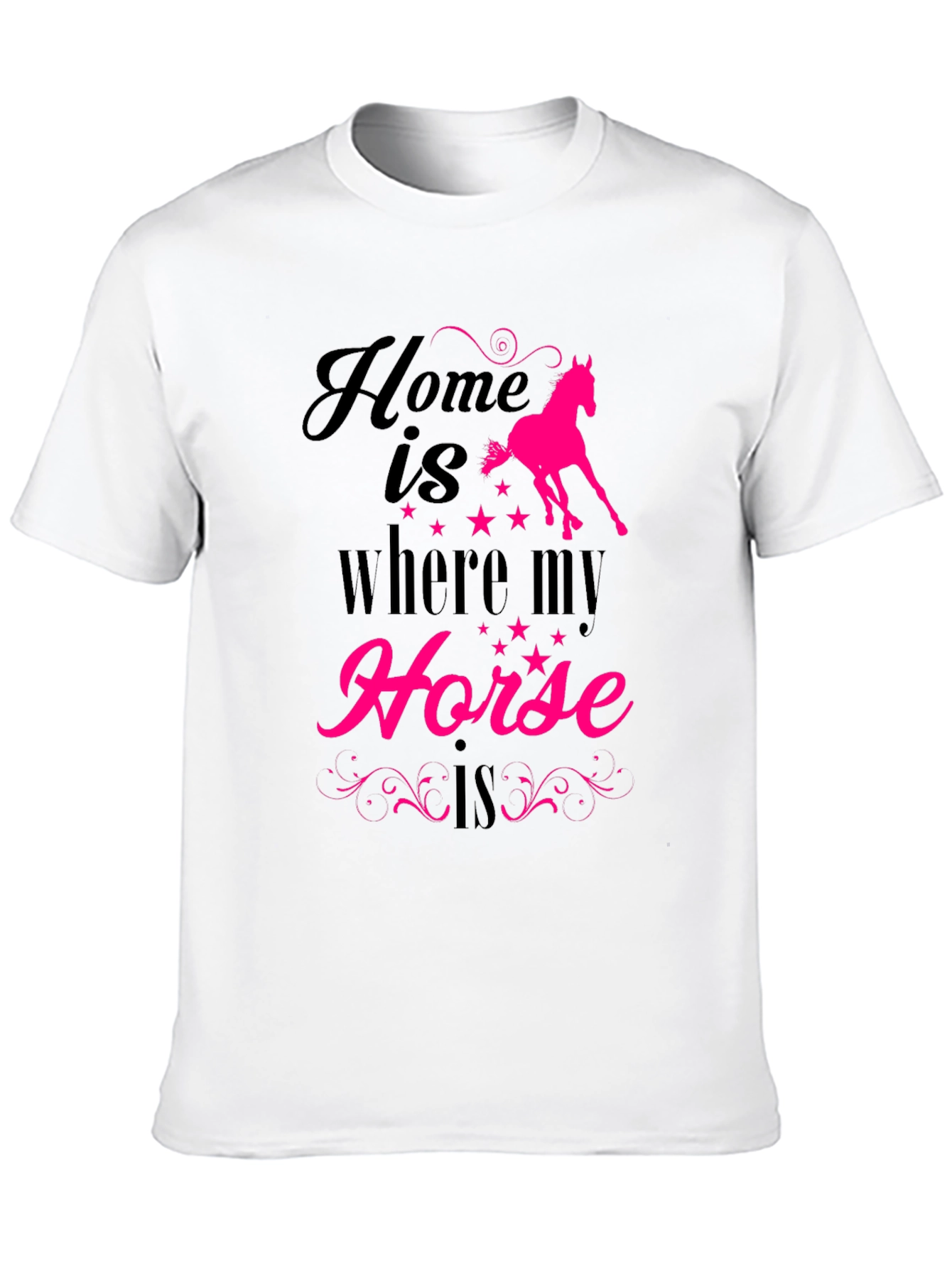 Black Home is Where My Horse is T-Shirt view 10