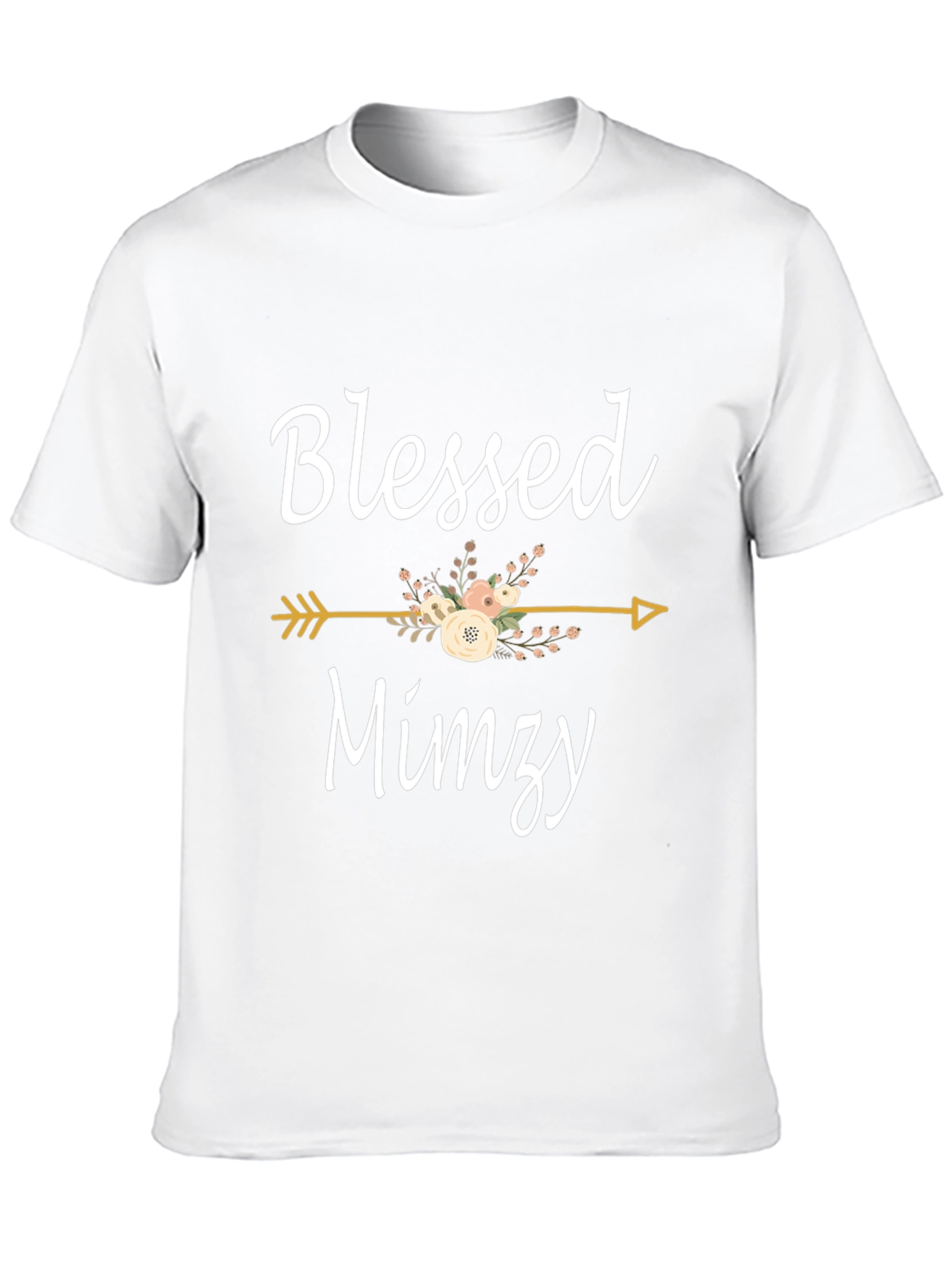 Black Blessed Mimzy Floral Arrow T-Shirt view 10