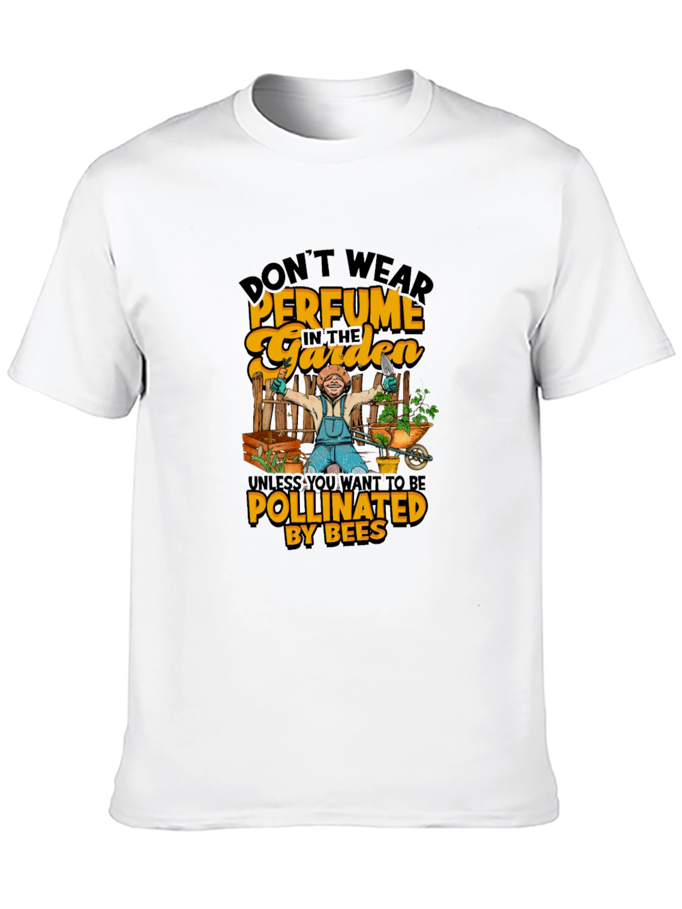Black Funny Gardening T-Shirt - Don't Wear Perfume! view 10