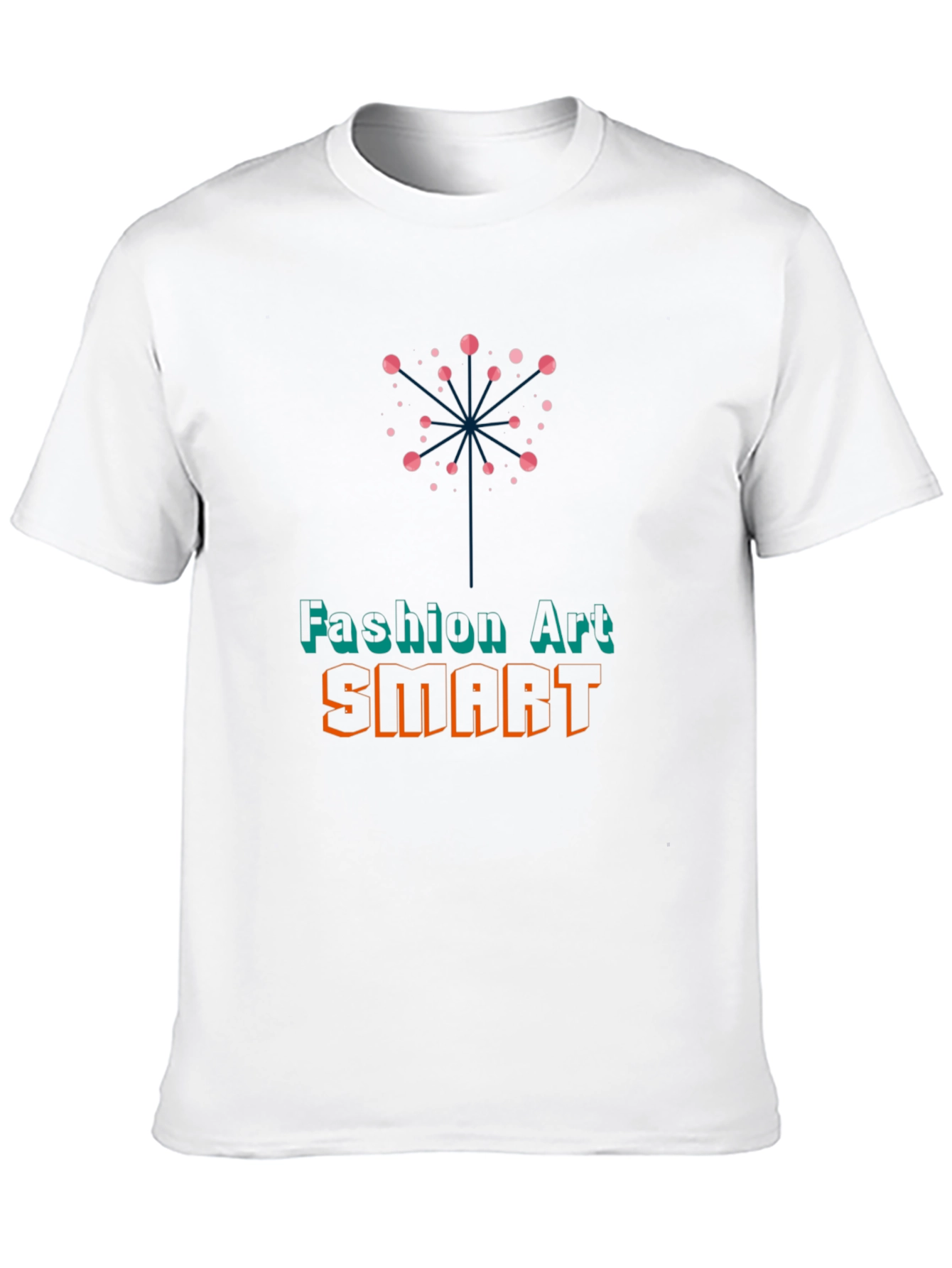 Black Fashion Art SMART Graphic Print T-Shirt view 10