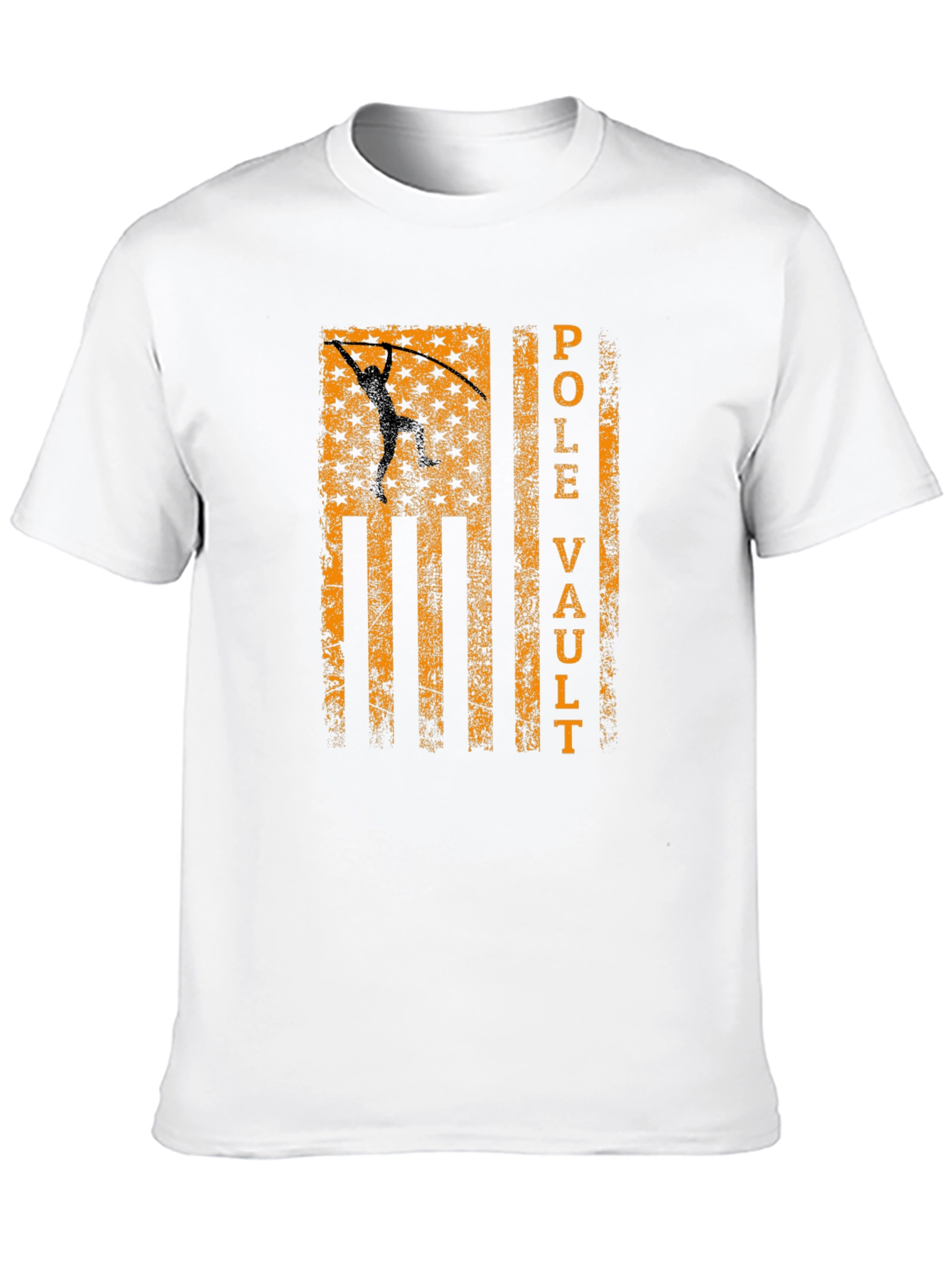 Black Pole Vault USA Flag Graphic Tee view 10