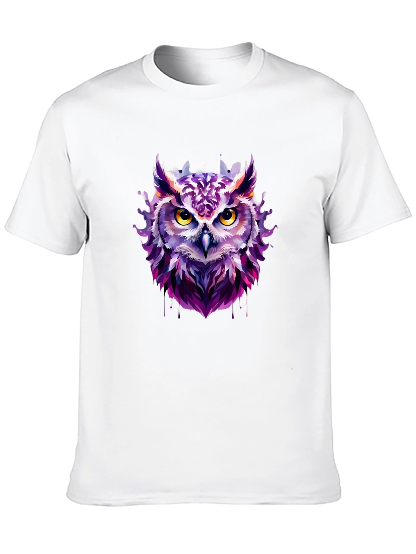 Black Artistic Owl Graphic Tee - Unique Design view 10