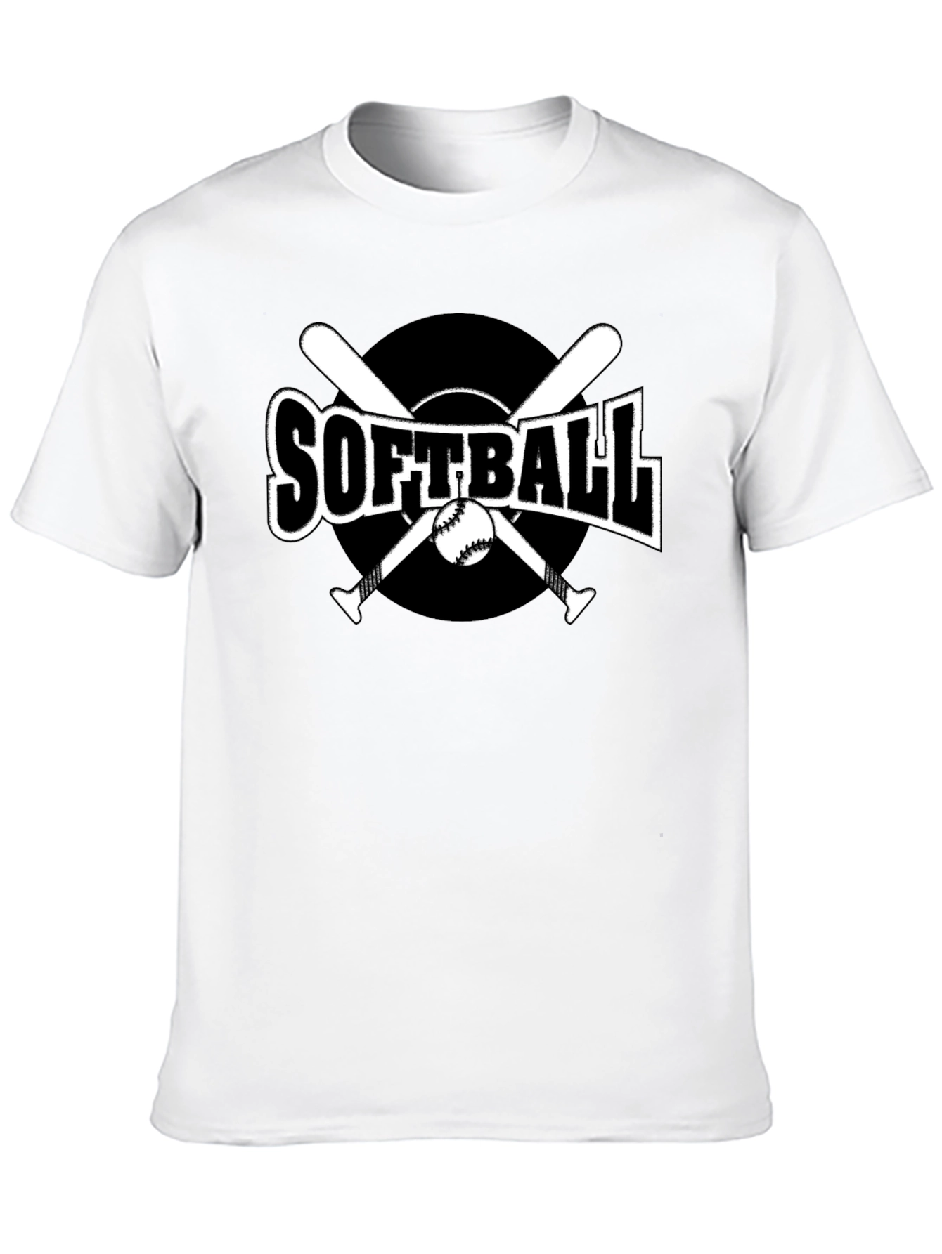 Black Softball Graphic Tee - Black Cotton Casual Shirt view 10