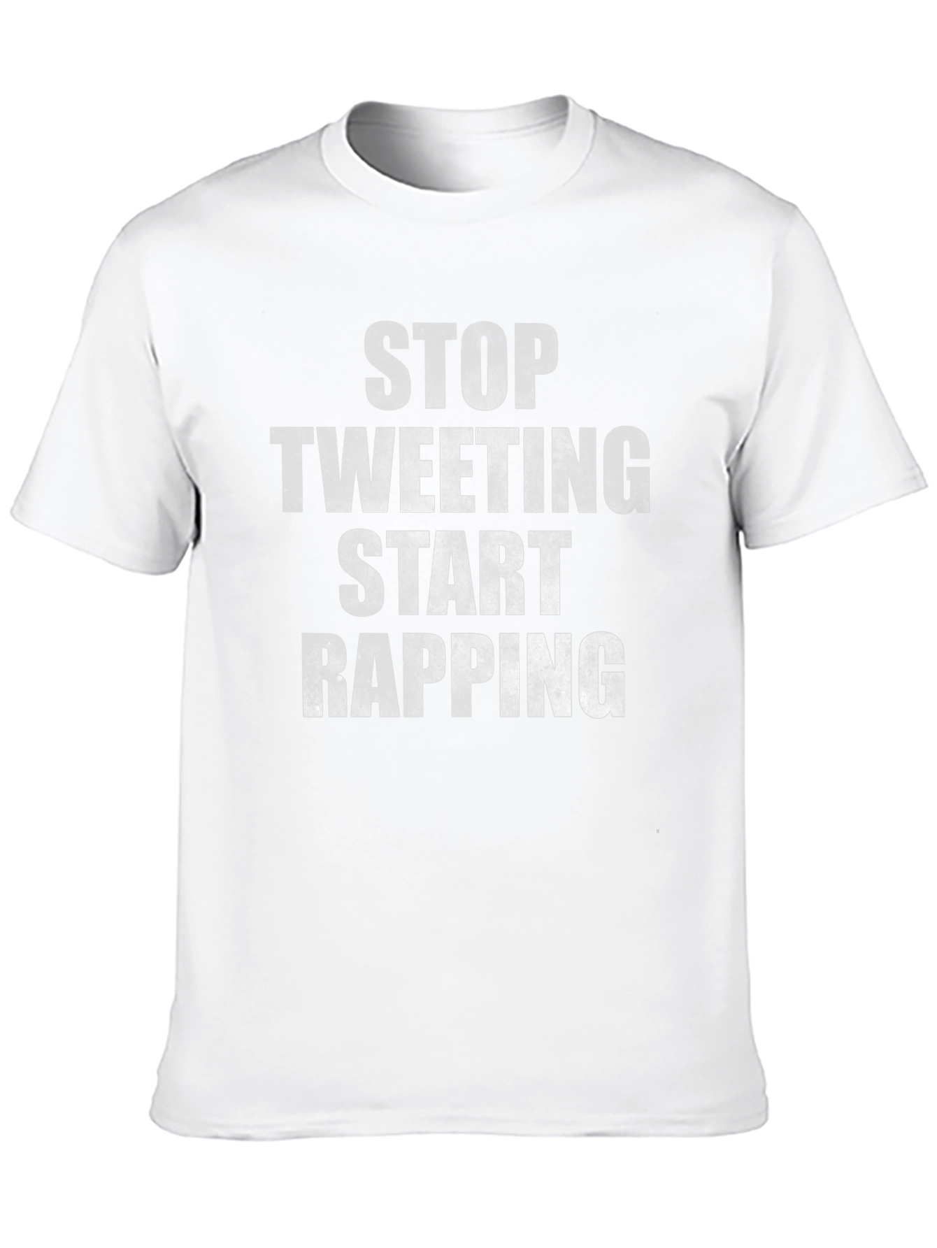 Black Stop Tweeting Start Rapping Black Graphic T-Shirt view 10