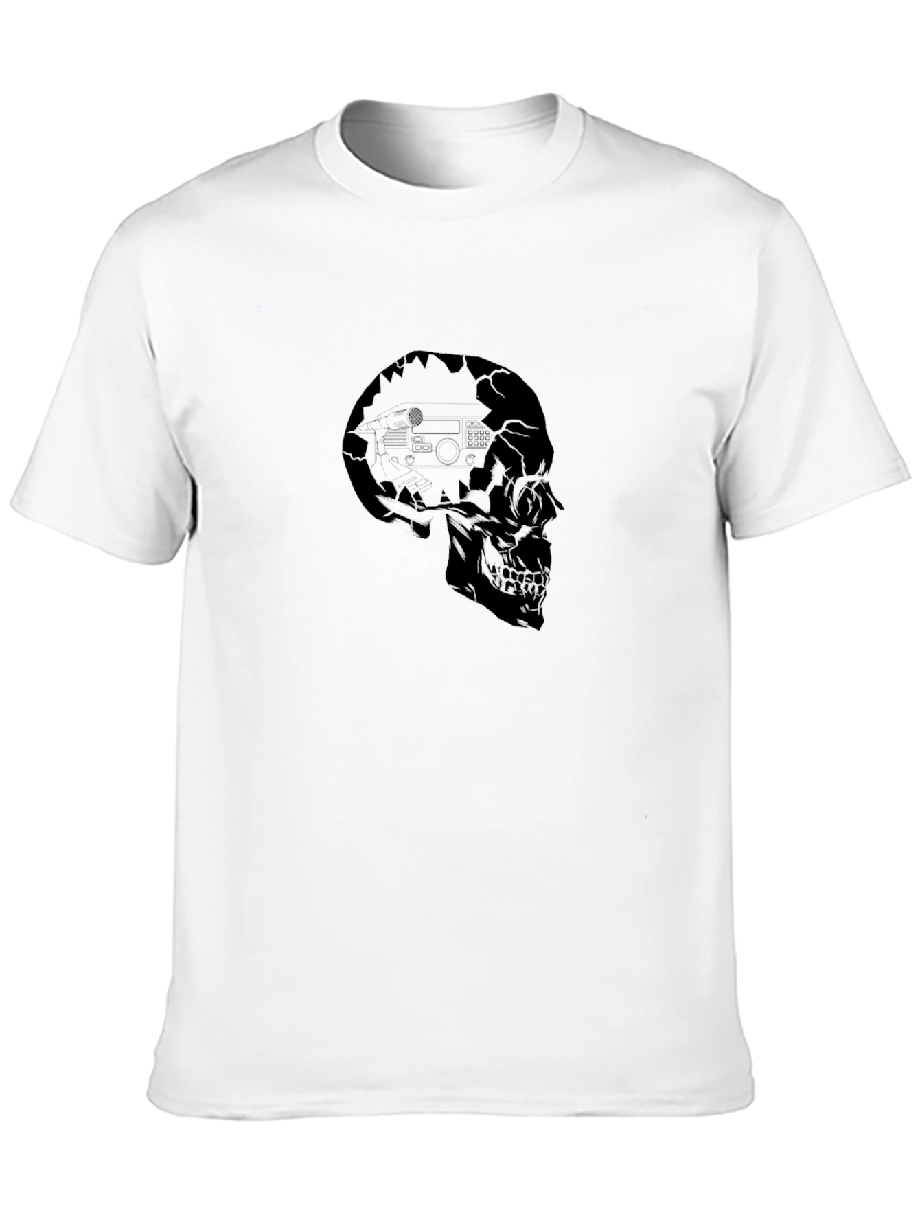 Black Skull Graphic Tee - Edgy Menswear view 10