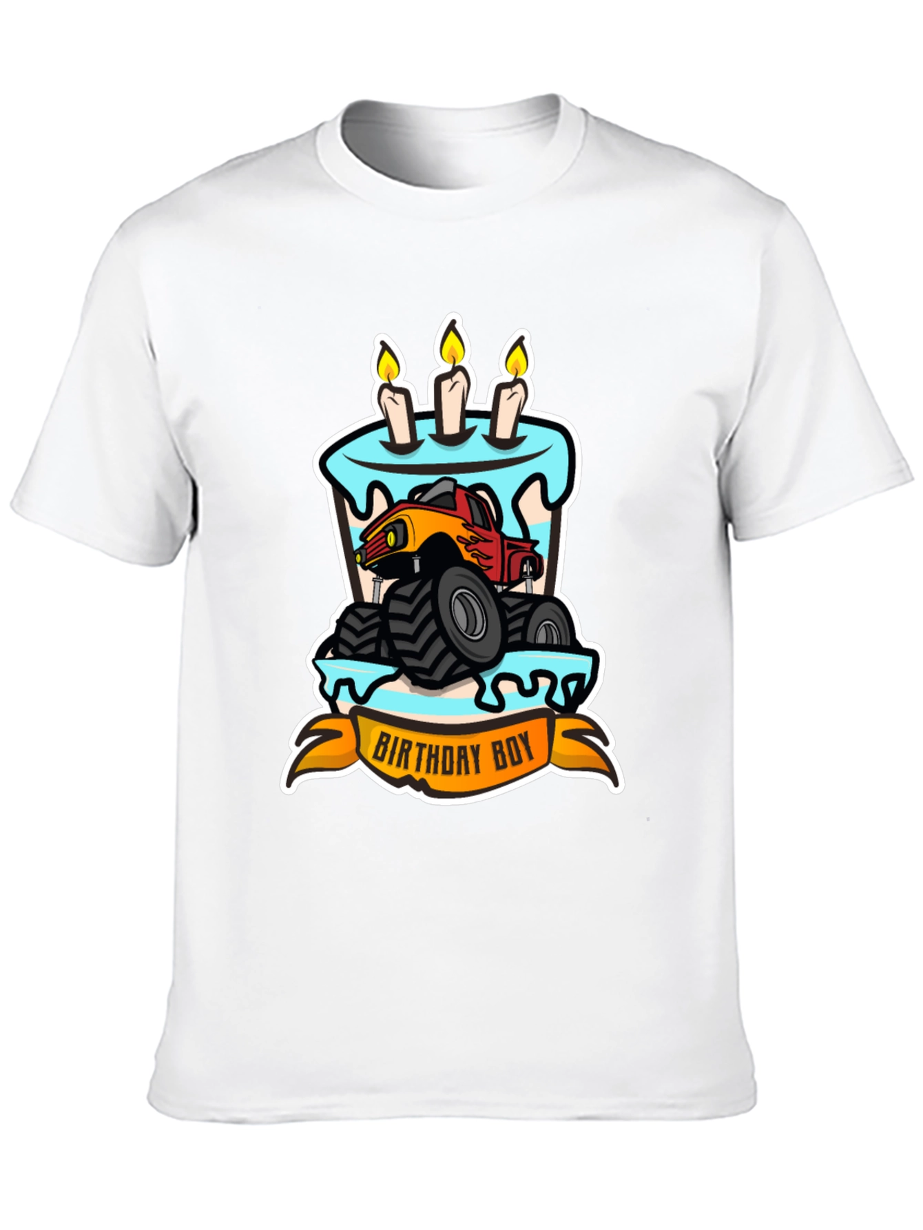 Black Birthday Boy Monster Truck T-Shirt view 10