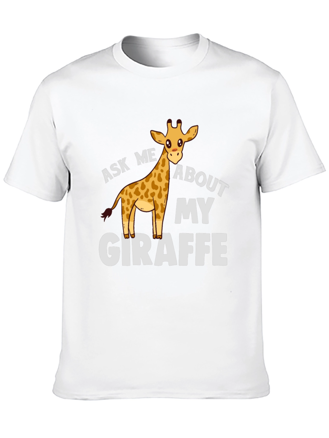 Black Ask Me About My Giraffe T-Shirt view 10