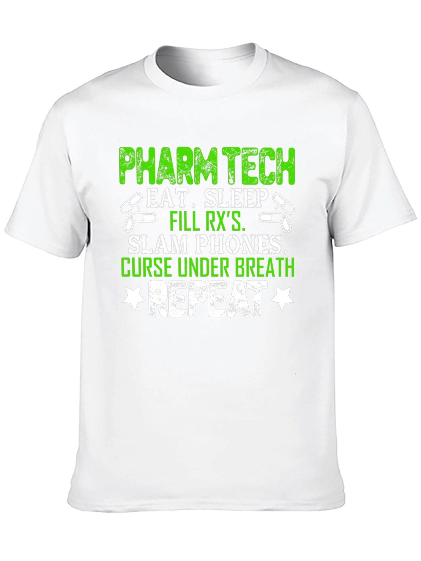 Black Pharm Tech Eat Sleep T-Shirt view 10