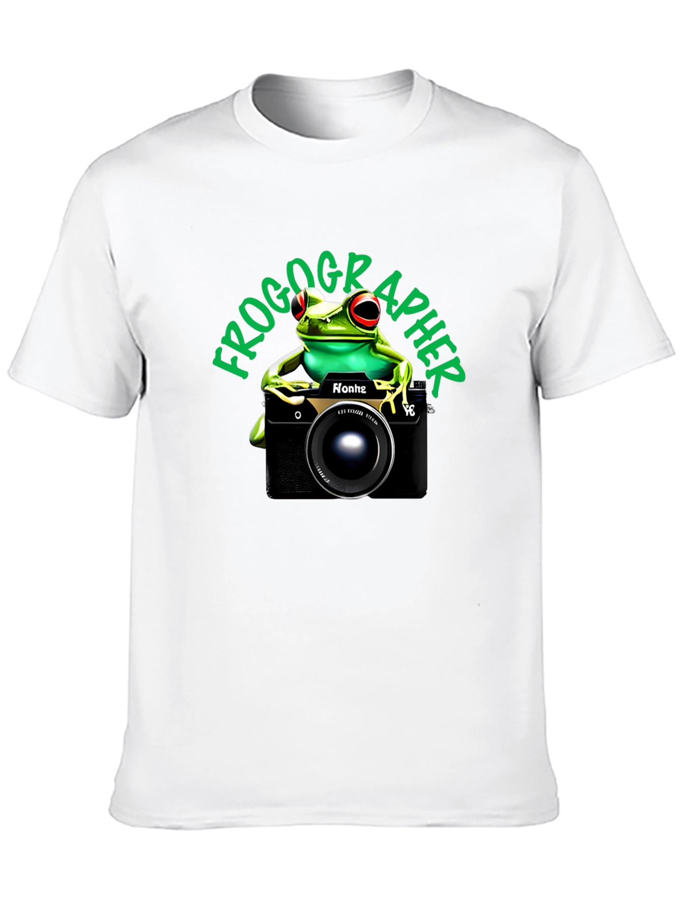 Black Frogographer T-Shirt: Cute Frog Camera Graphic Tee view 10