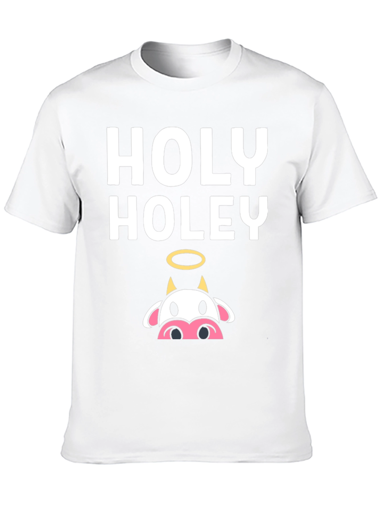 Black Holy Holey Cow Graphic Tee - Black Casual T-Shirt view 10