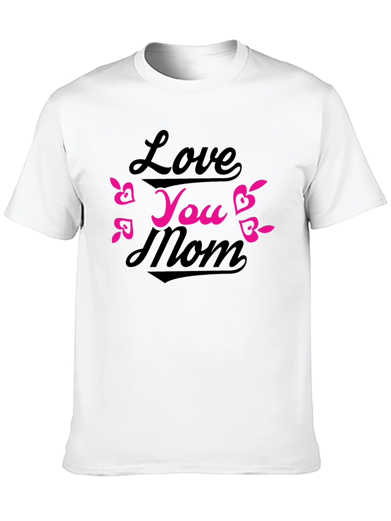 Black Love You Mom Black T-Shirt view 10