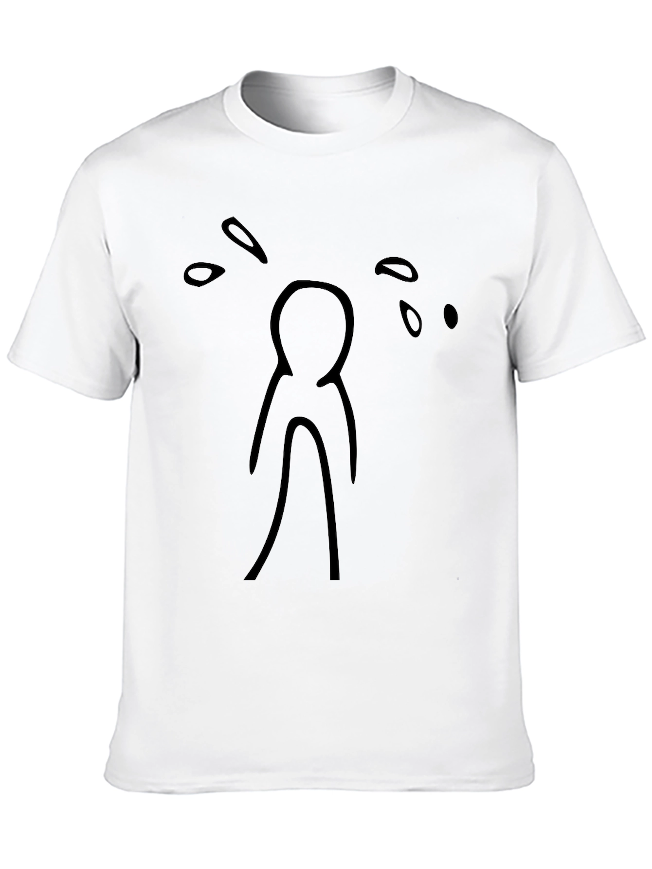 Black Distressed Stick Figure Graphic Tee view 10