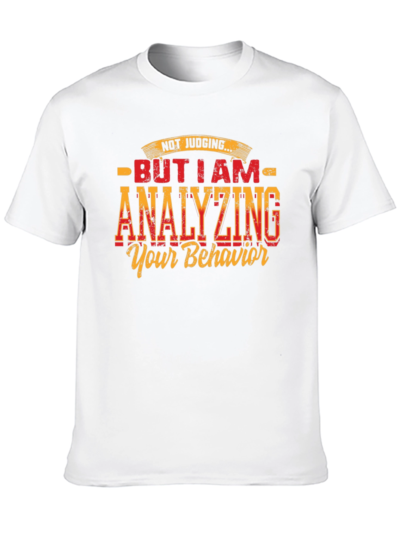 Black Analyzing Behavior Graphic Tee - Humorous Design view 10