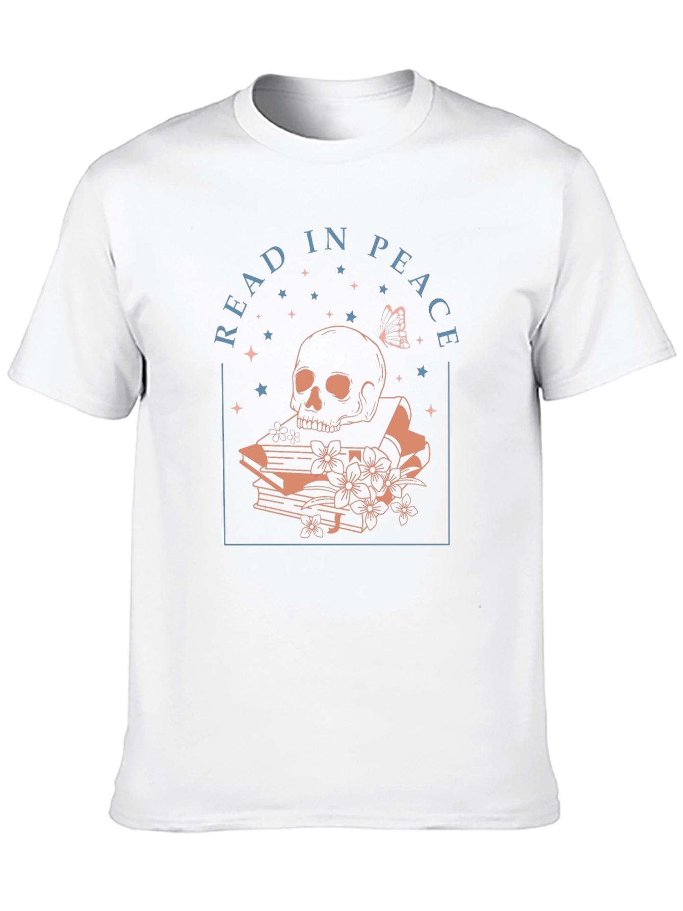 Black Read in Peace Graphic Tee - Skull & Books view 10