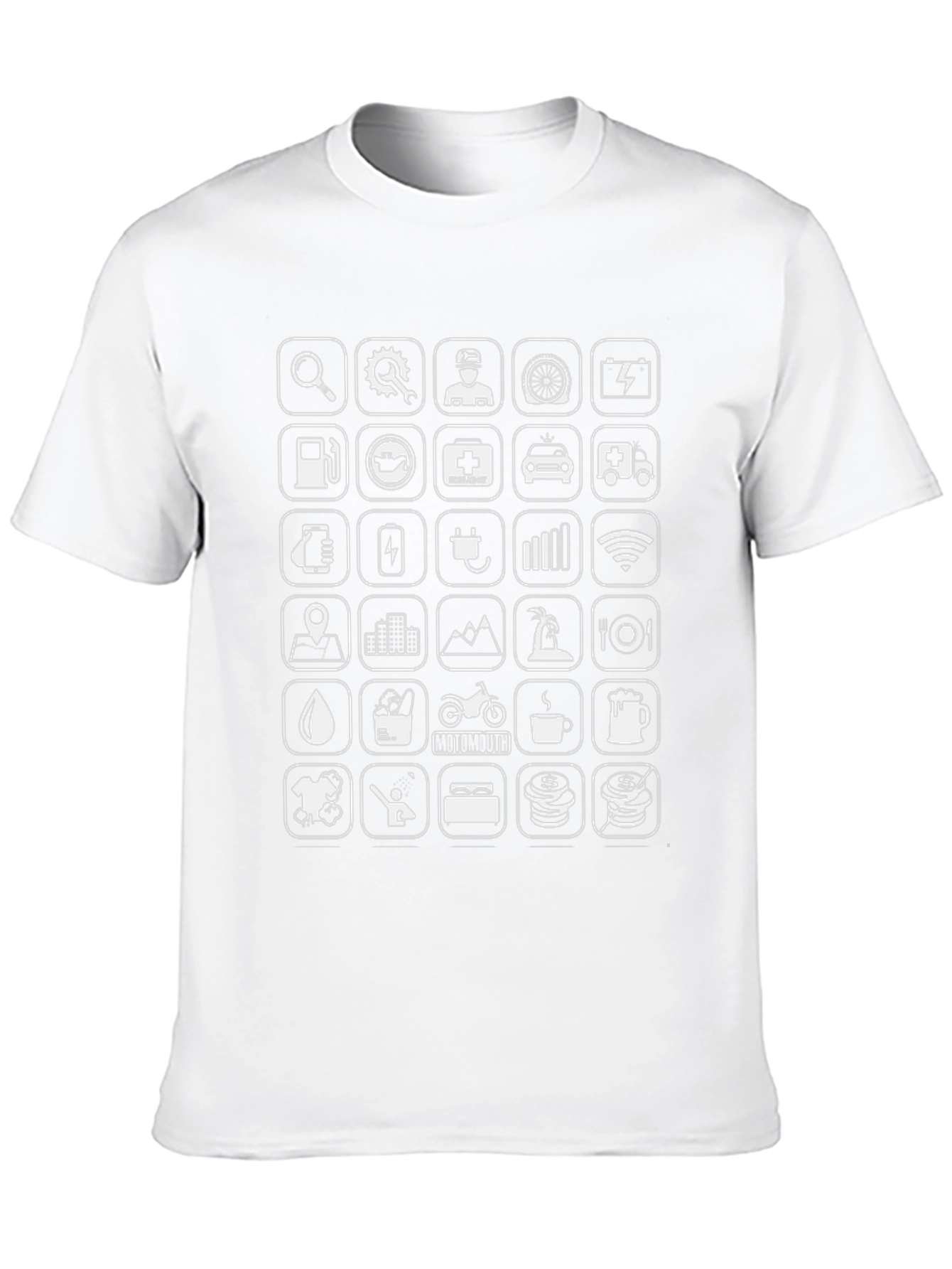Black Icon Grid Black T-Shirt - Explore Everywhere view 10