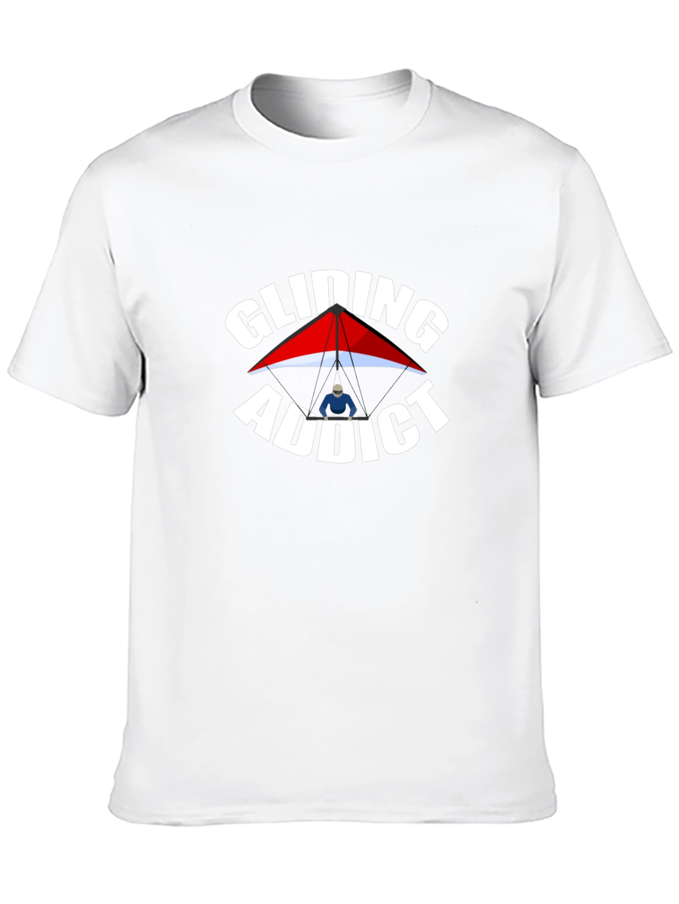 Black Gliding Addict Black T-Shirt Hang Gliding Design view 10
