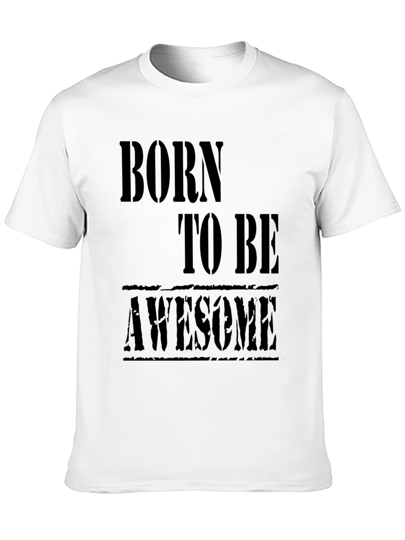 Black Born to be Awesome Black T-Shirt view 10