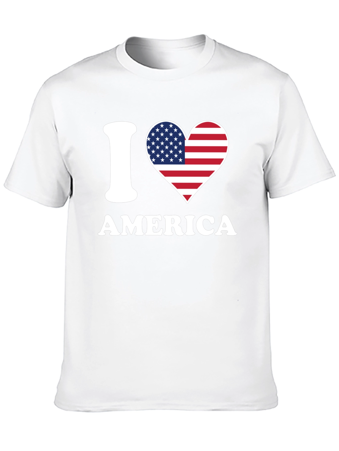 Black I Love America Patriotic T-Shirt view 10