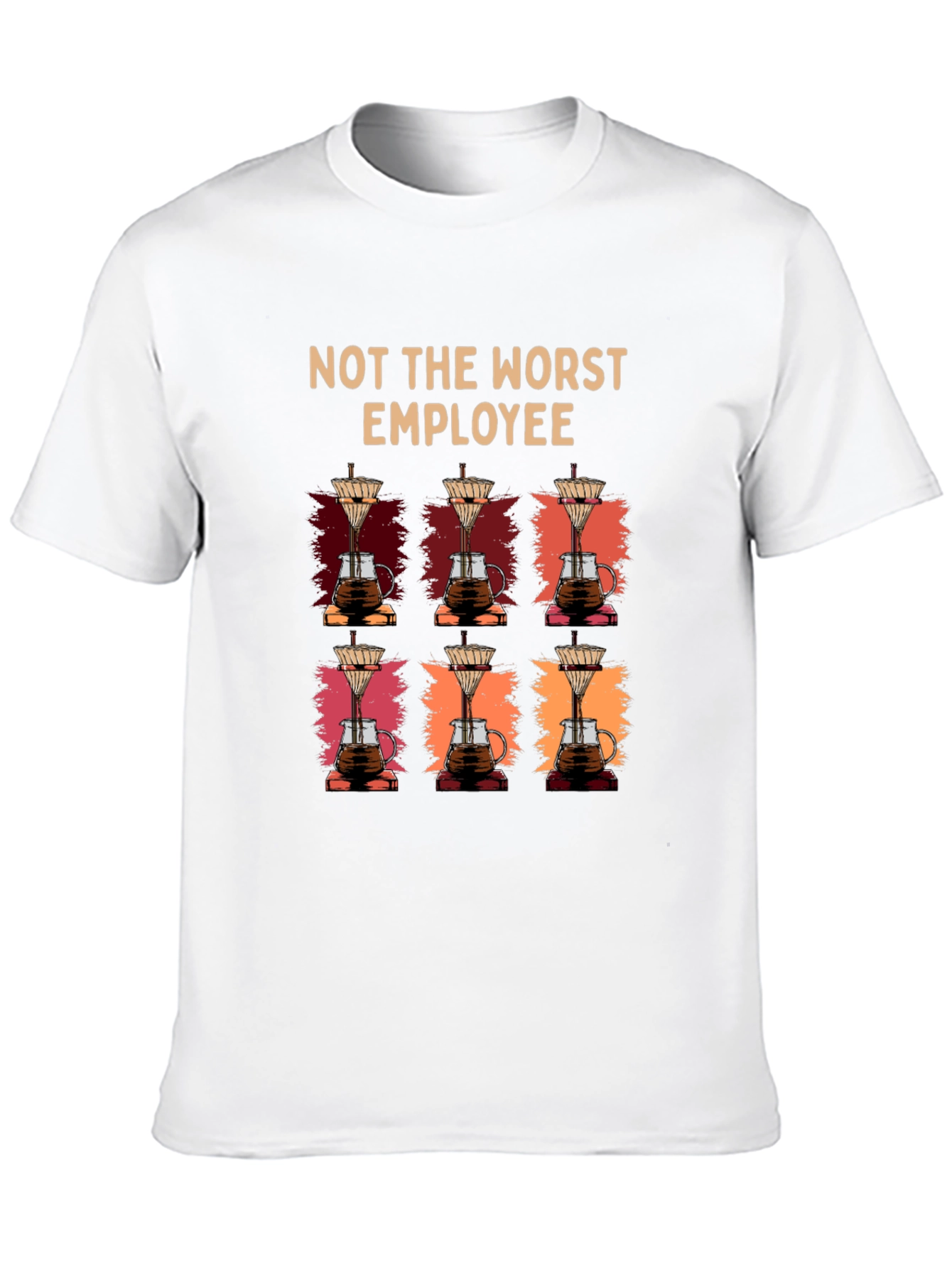 Black Not The Worst Employee Coffee T-Shirt view 10