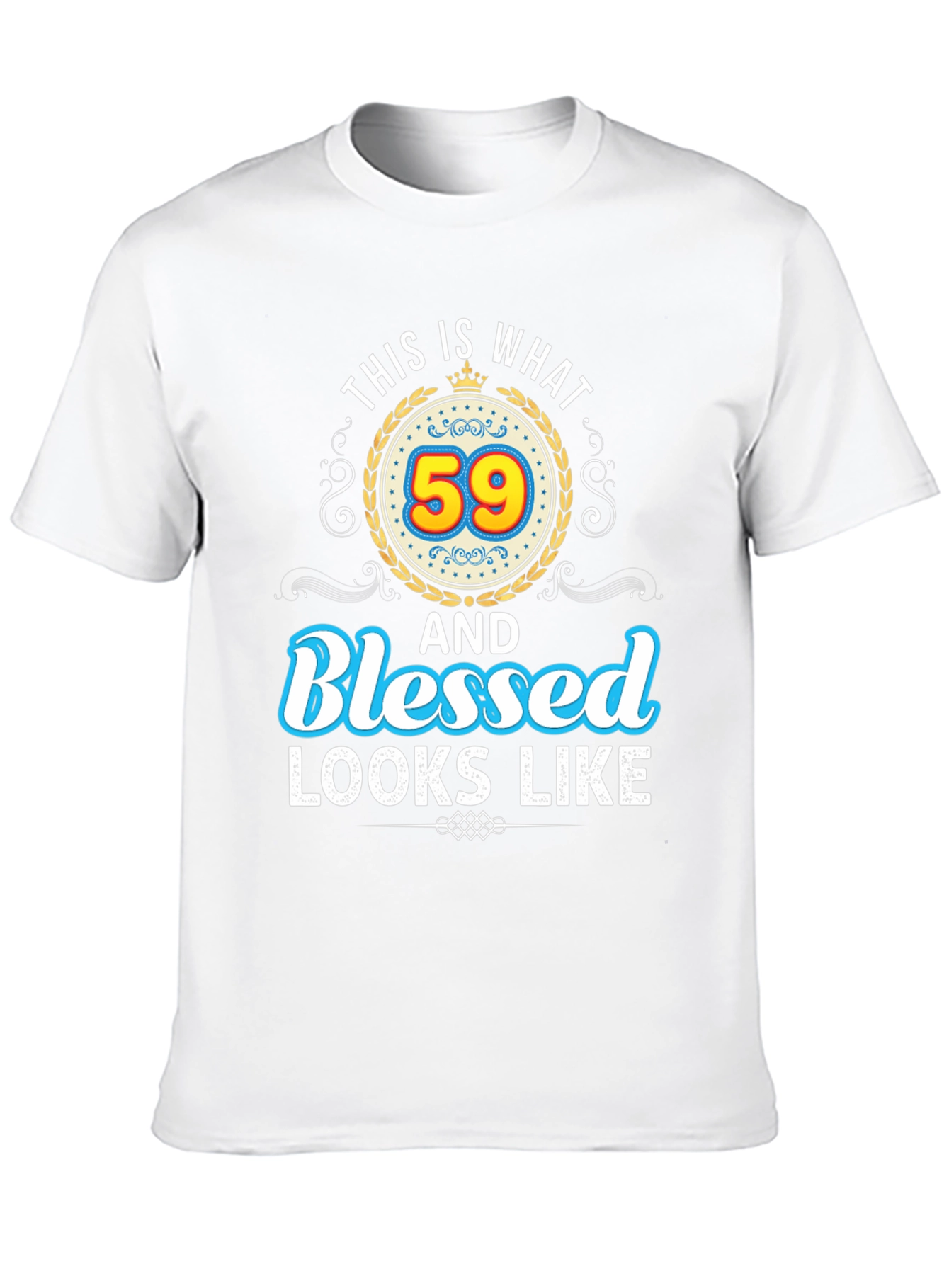 Black 59th Birthday Blessed T-Shirt view 10