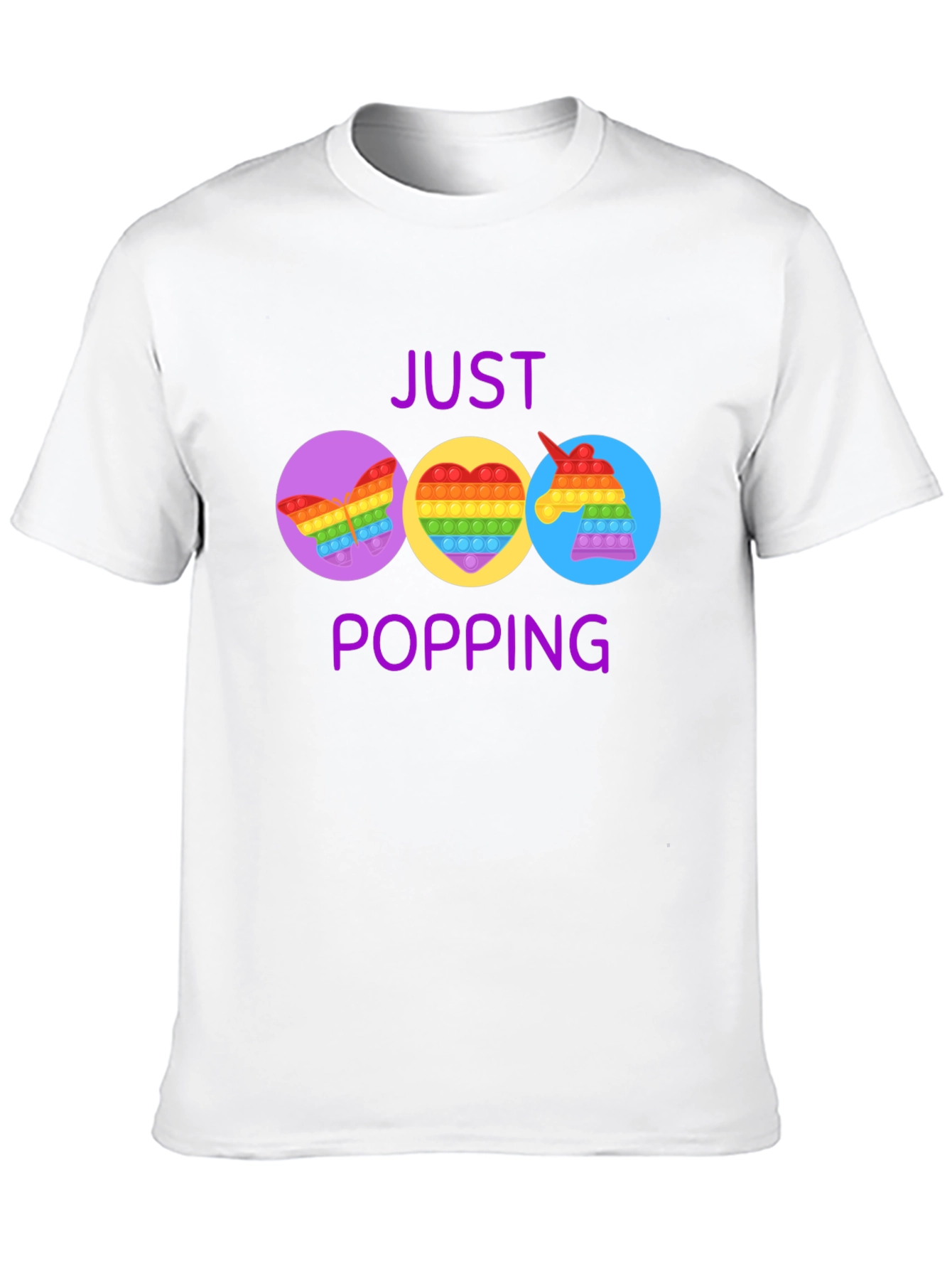 Black Just Popping Pop It Graphic T-Shirt view 10