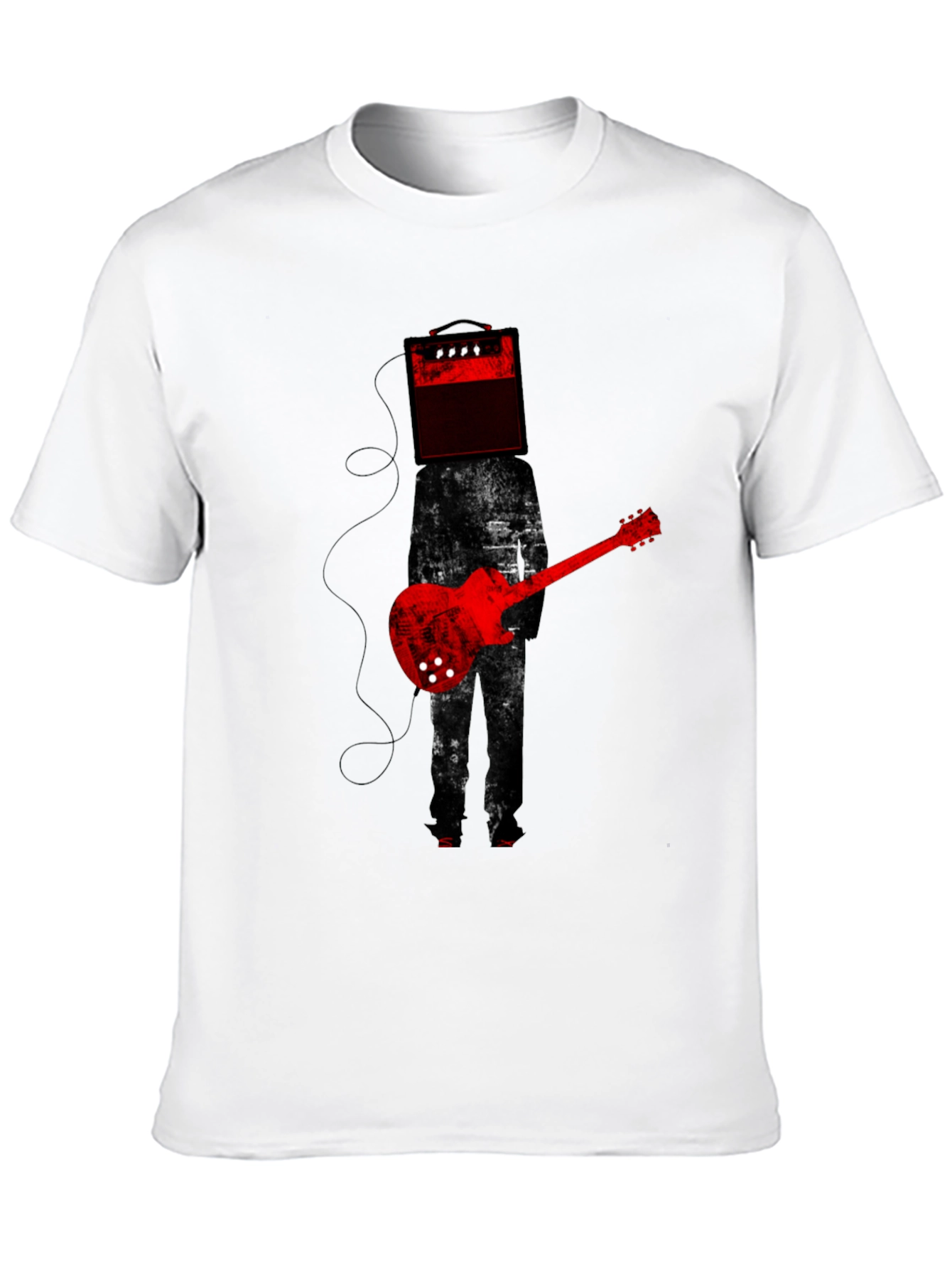 Black Amplifier Head Guitar Player Graphic Tee view 10