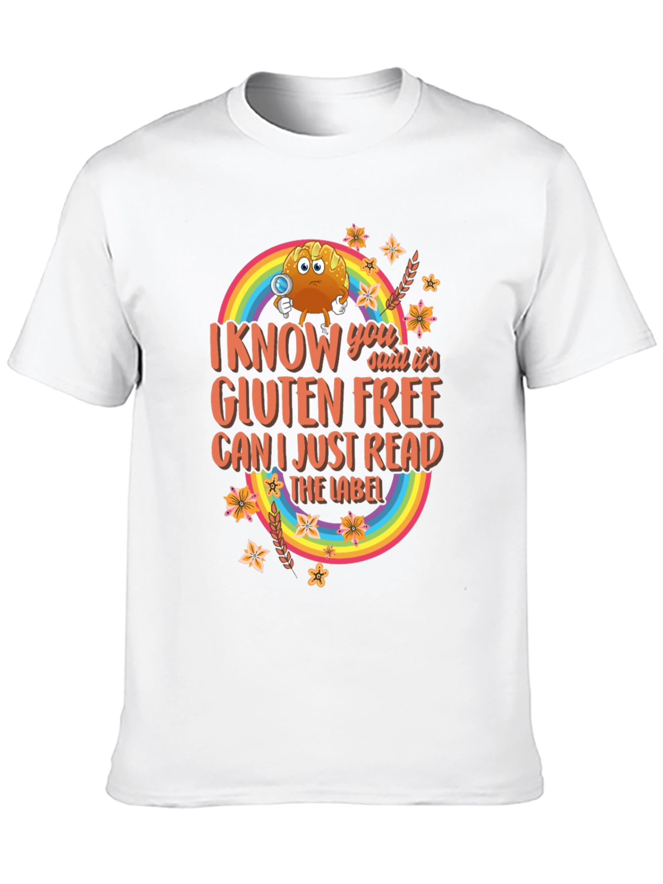 Black Gluten-Free T-Shirt: "Can I Just Read the Label?" view 10