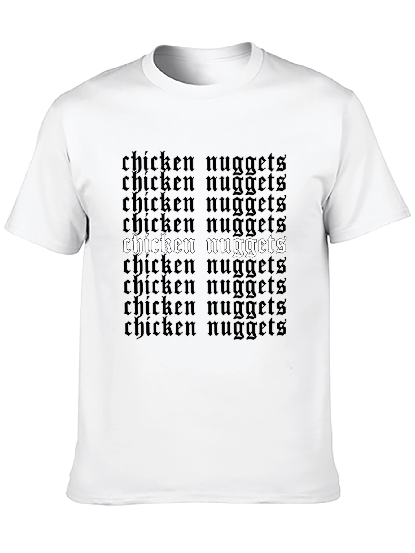 Black Chicken Nuggets Gothic T-Shirt - Funny Foodie Tee view 10