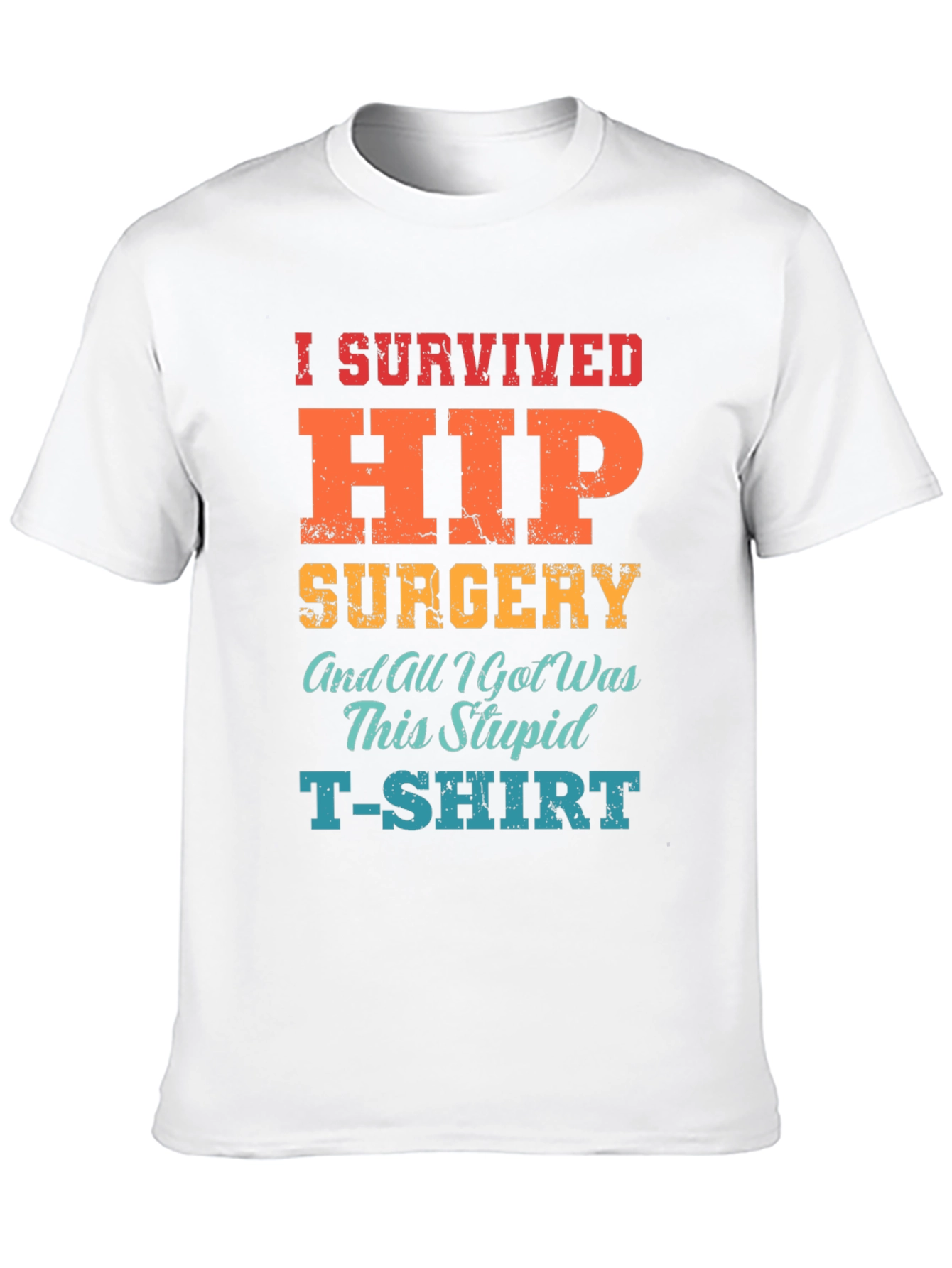 Black I Survived Hip Surgery T-Shirt - Funny Recovery Tee view 10