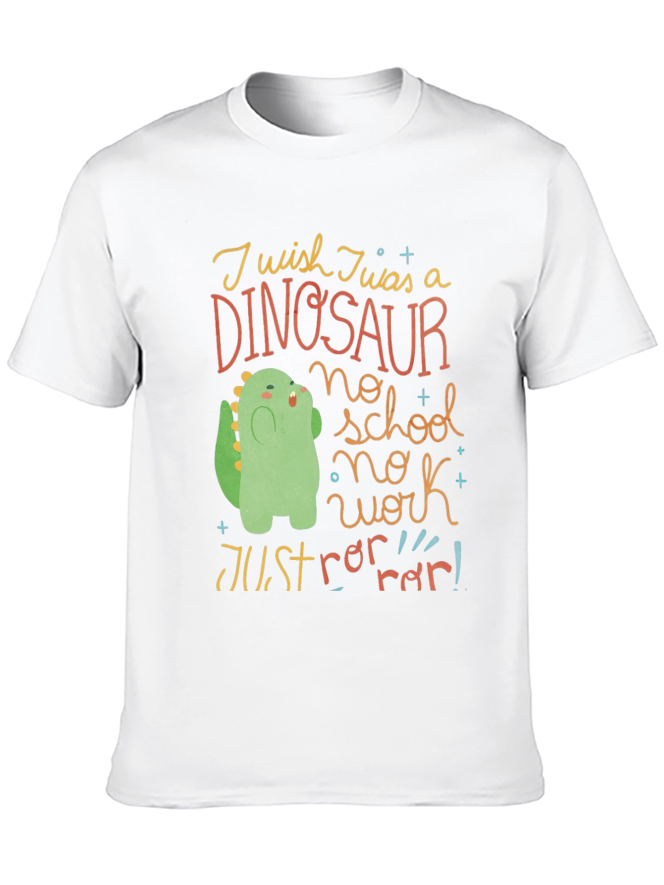 Dinosaur Graphic Tee - No School, No Work! - 10