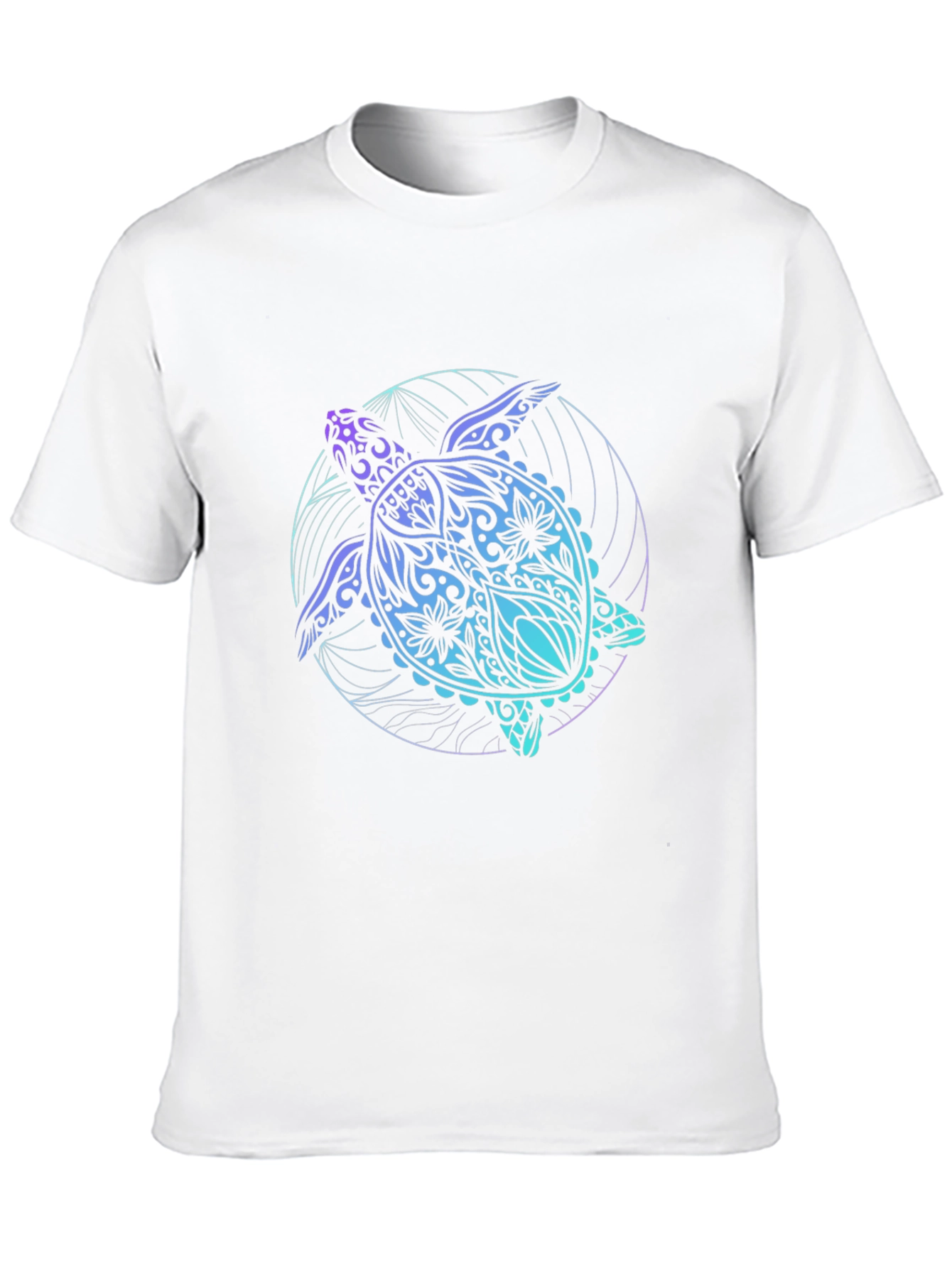 Black Black Turtle Graphic Tee - Artistic Sea Life Shirt view 10