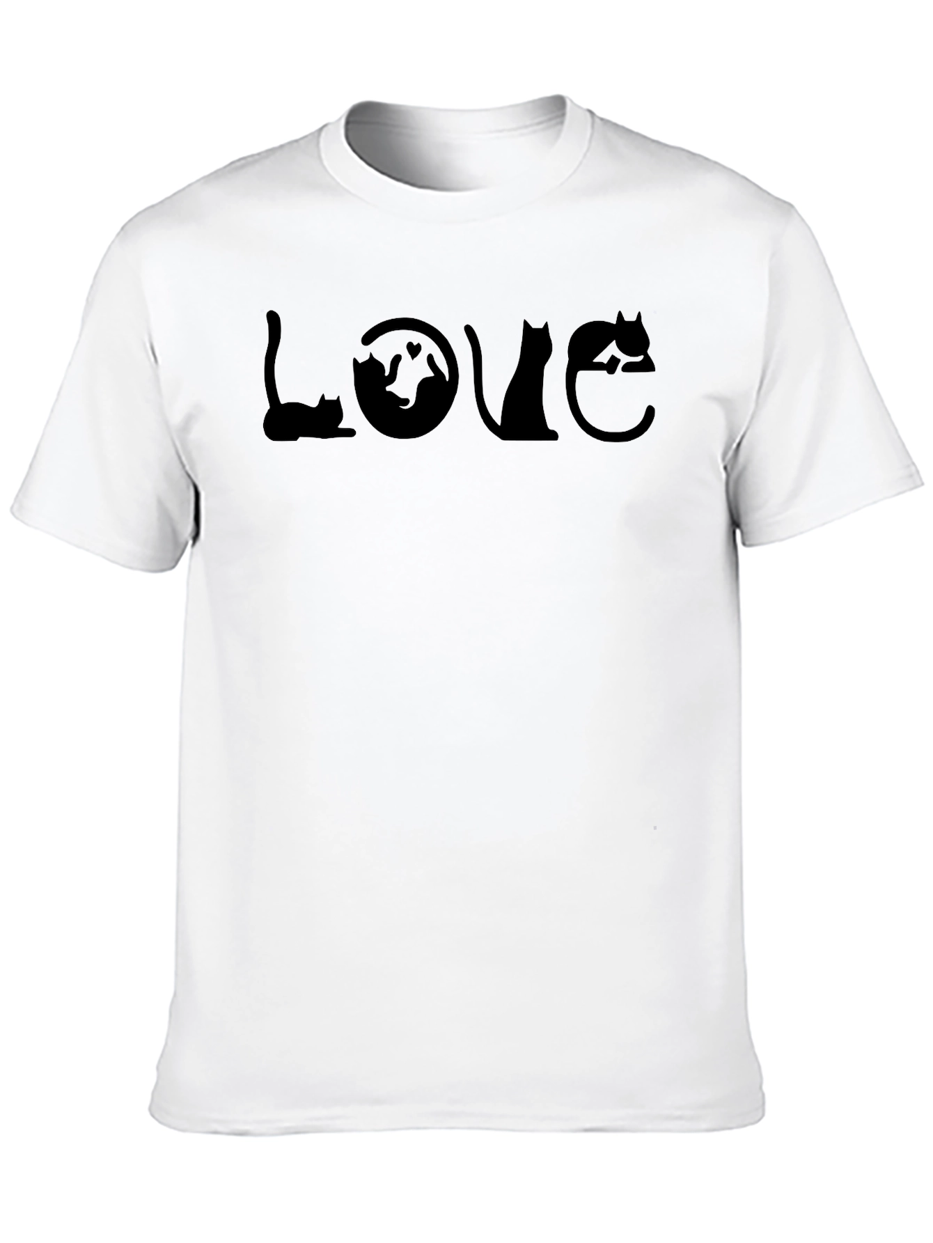 Black Cat LOVE T-Shirt - Stylish Graphic Tee view 10