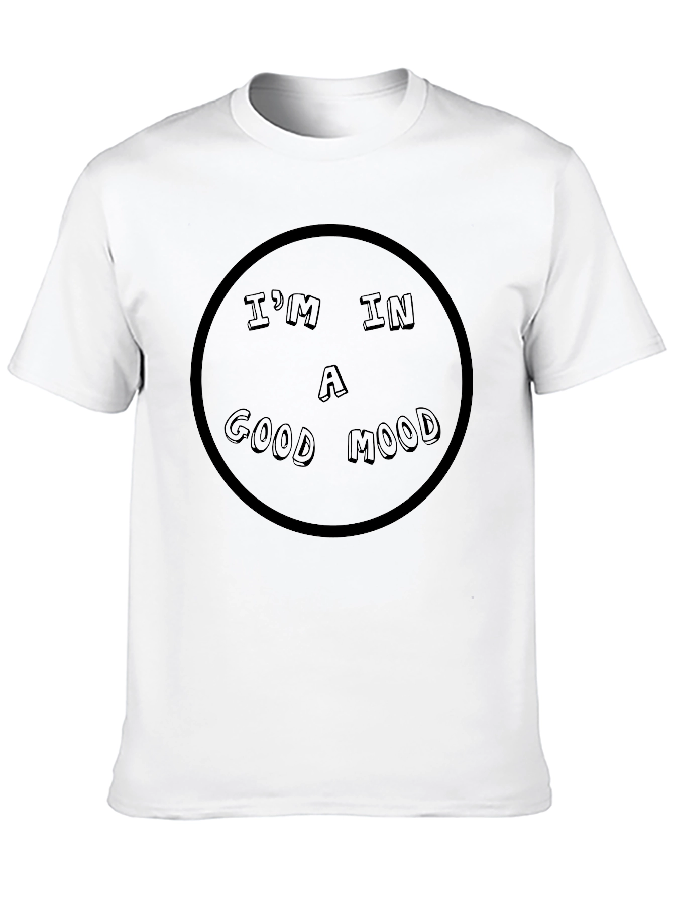 Black Good Mood Black T-Shirt - Graphic Tee for Men view 10