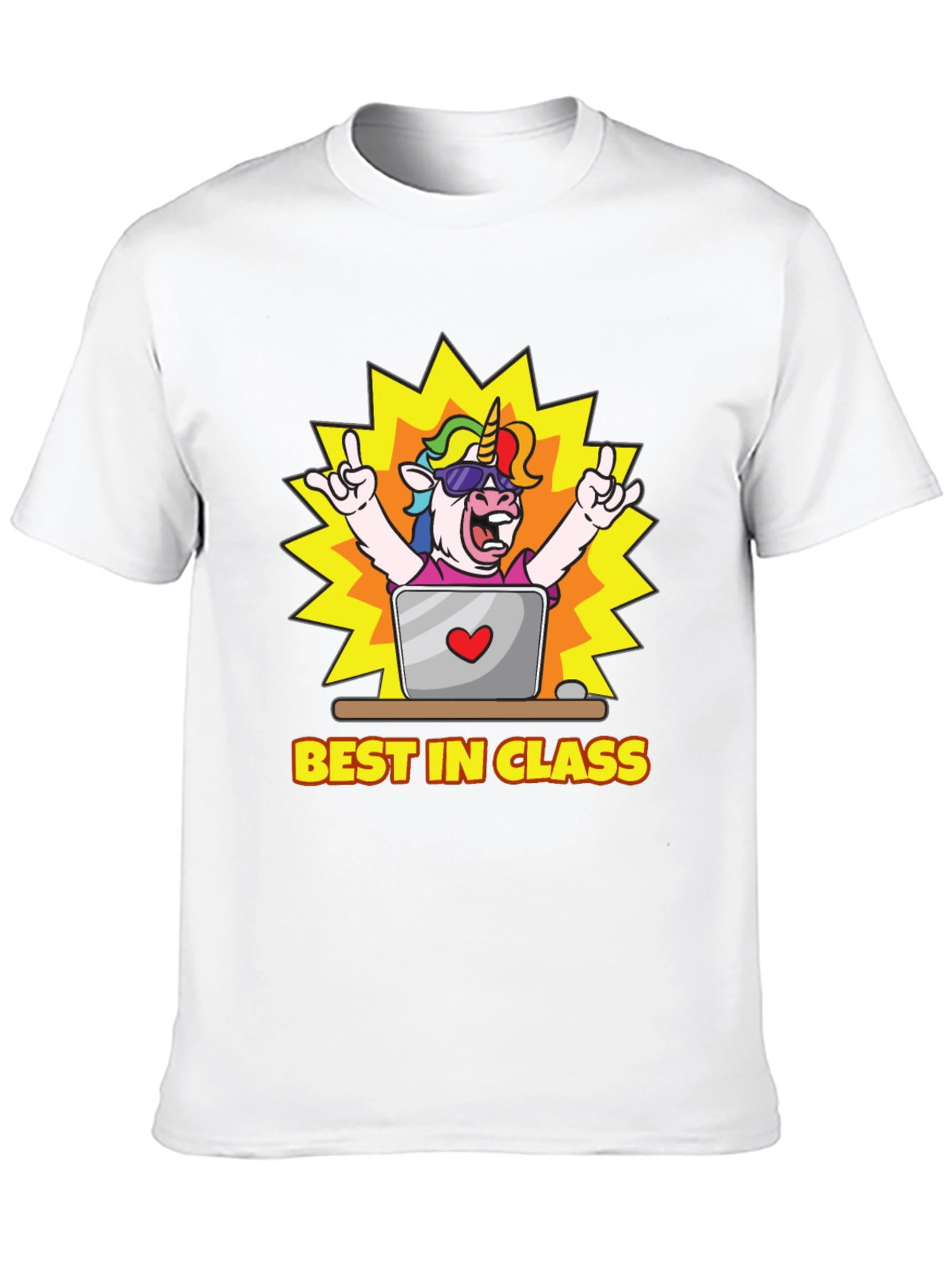 Black Best in Class Unicorn T-Shirt - Novelty Graphic Tee view 10