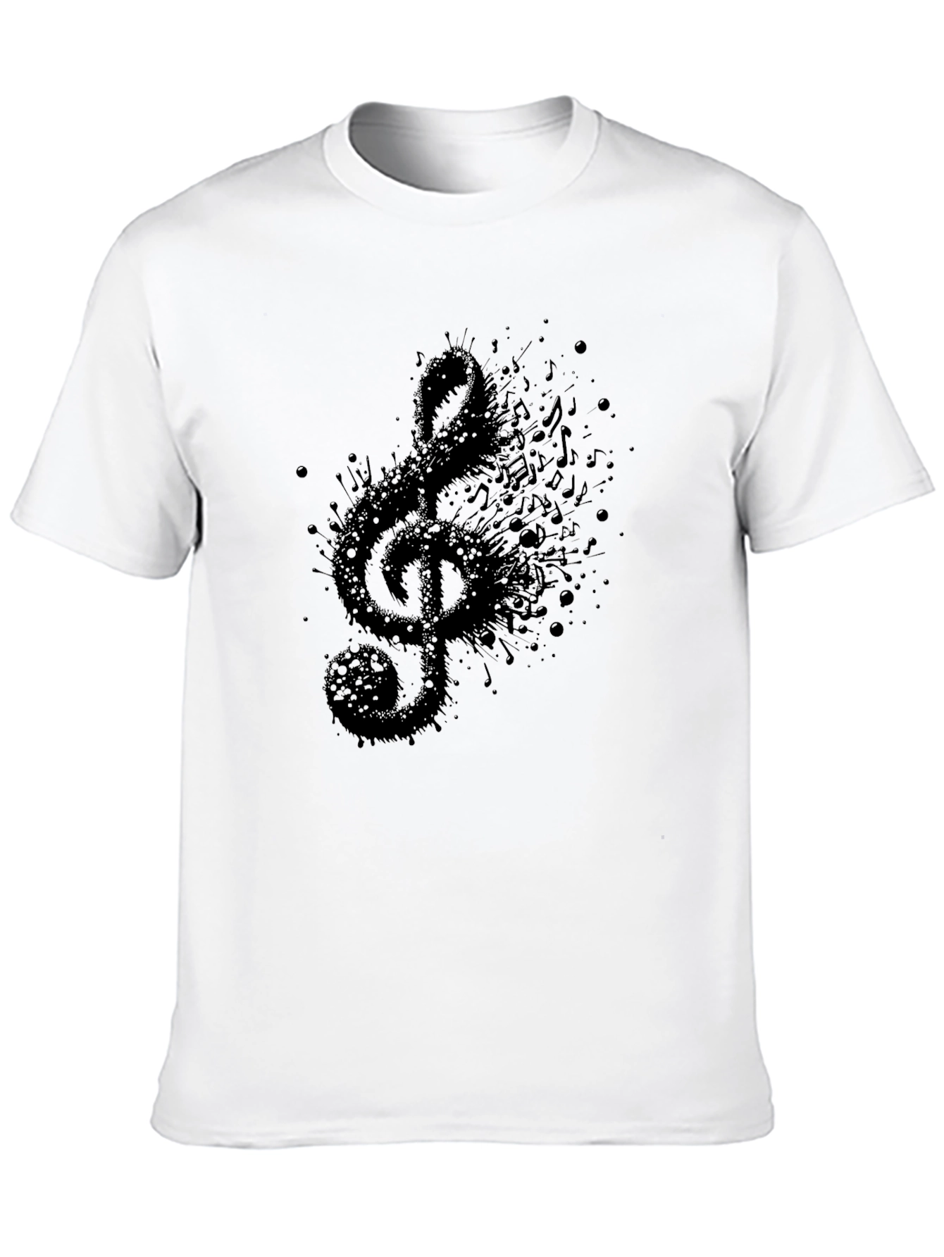 Black Music Treble Clef Men's Graphic T-Shirt view 10