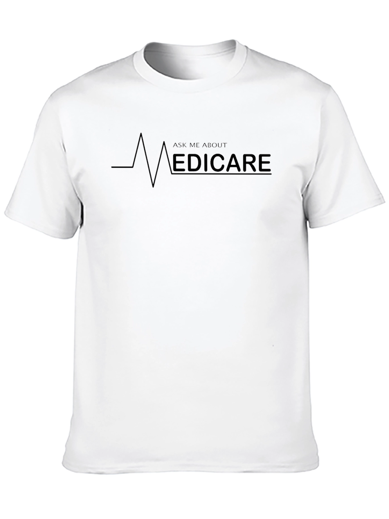 Black Ask Me About Medicare T-Shirt - Black view 10
