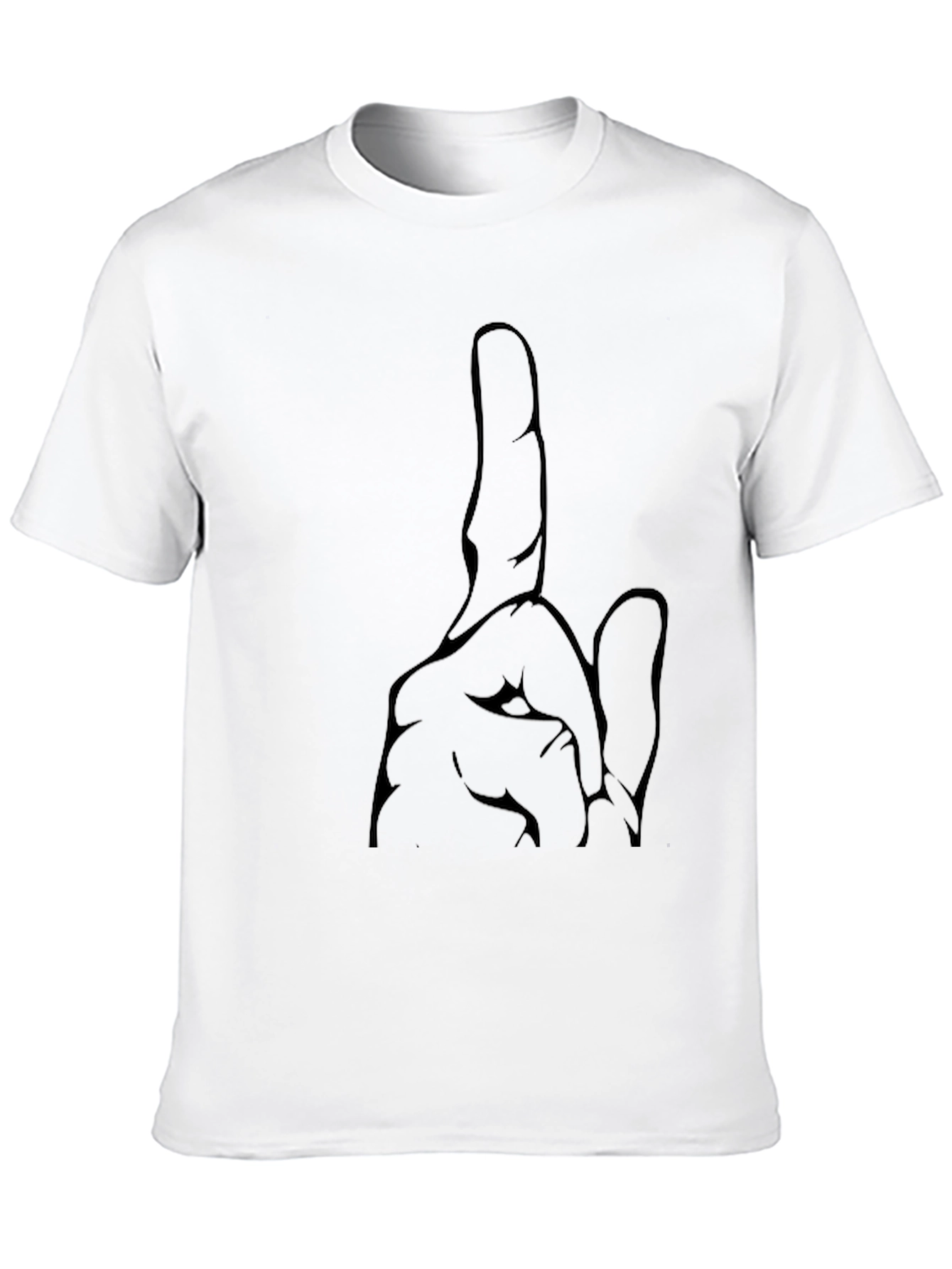 Black Statement Black T-Shirt - Bold Hand Graphic view 10