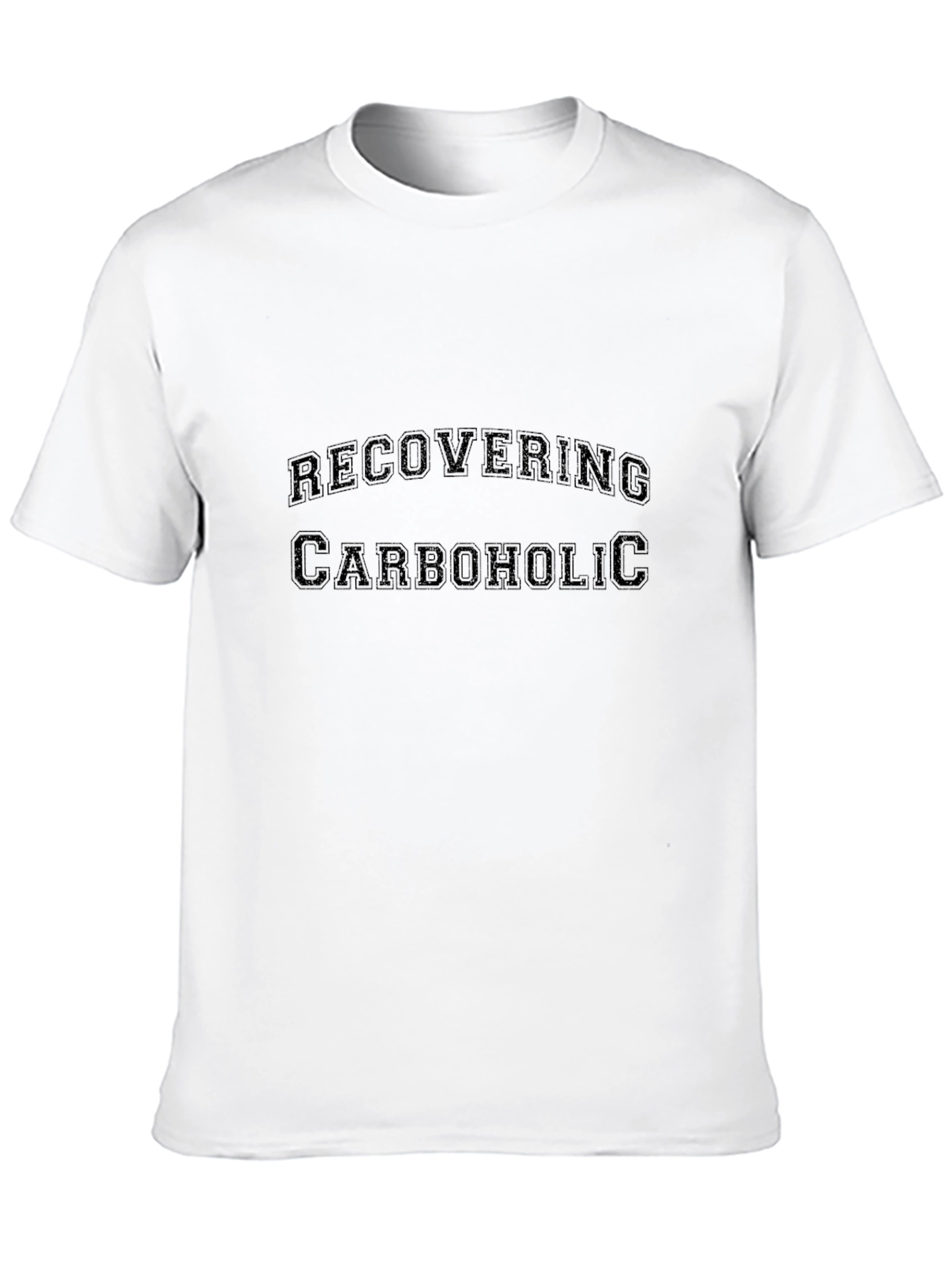Black Recovering Carboholic Black Graphic T-Shirt view 10