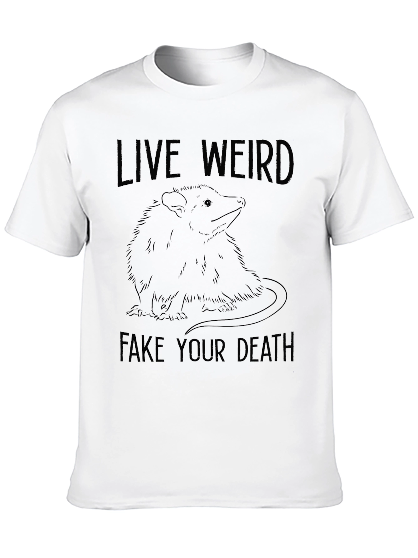 Black Live Weird Opossum T-Shirt view 10