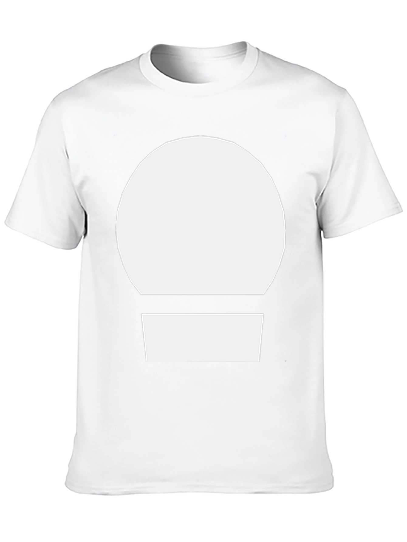 Black Minimalist Graphic Tee - White Circle Design view 10