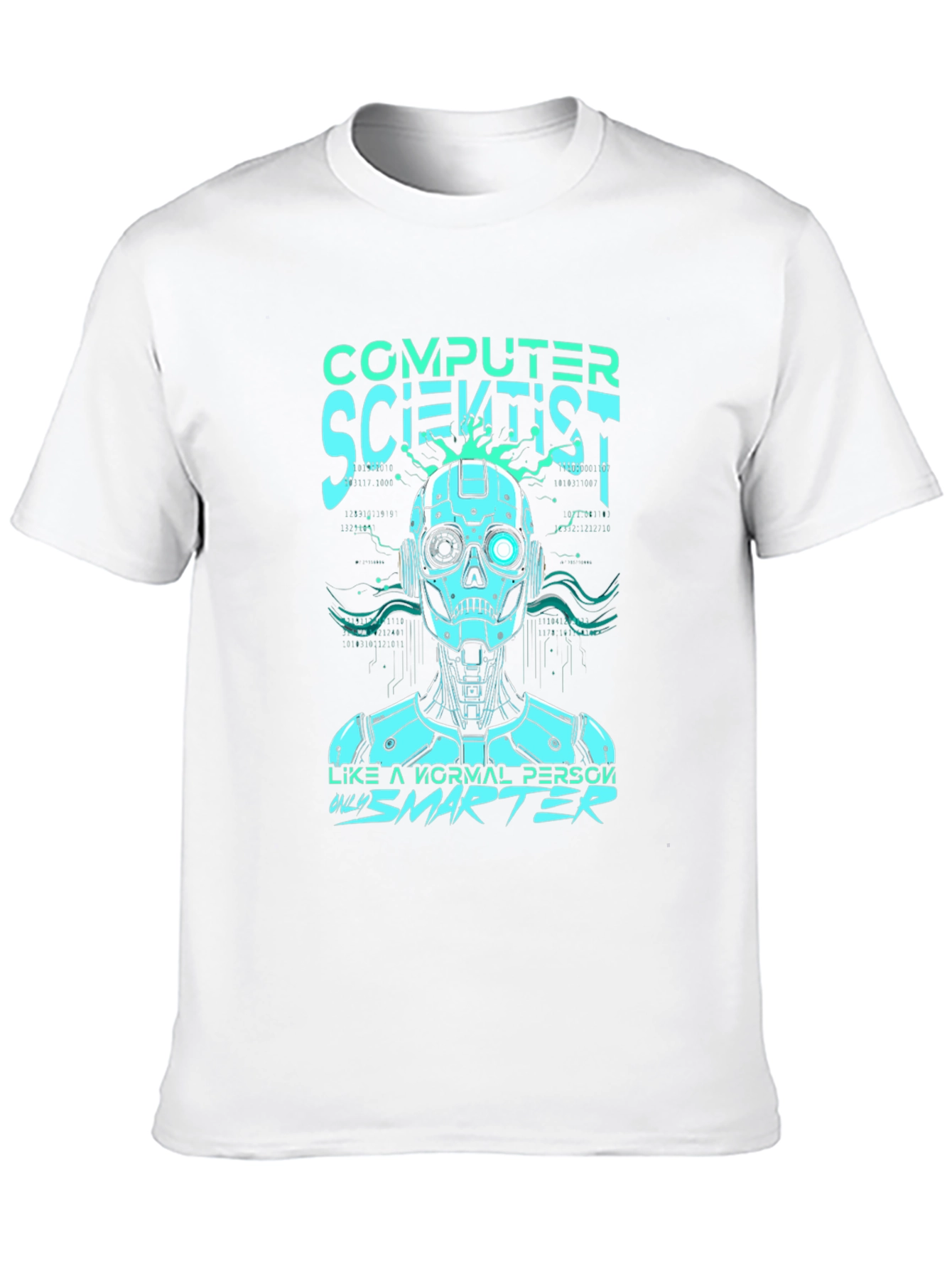 Black Computer Scientist Robot Graphic Tee view 10